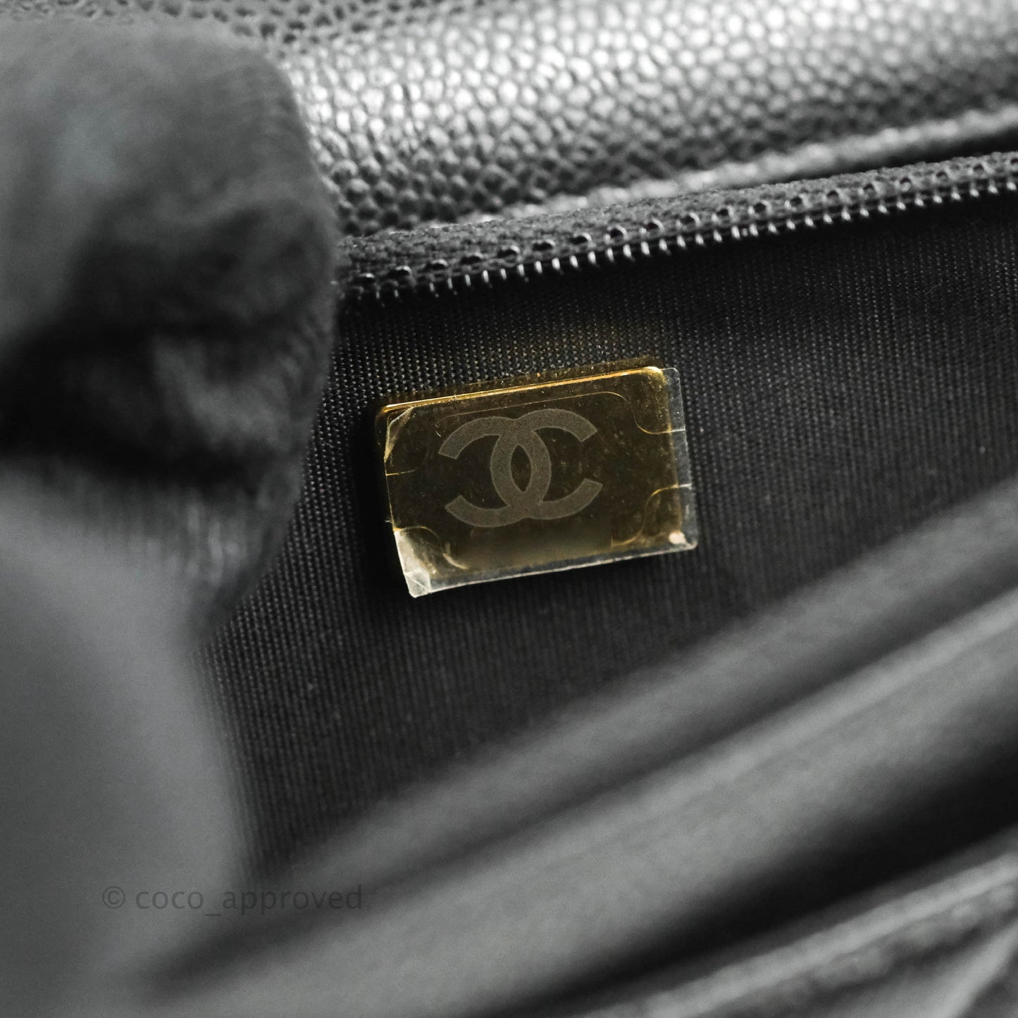 Chanel Quilted Wallet on Chain WOC CC Coco Chain Black Caviar Gold Hardware