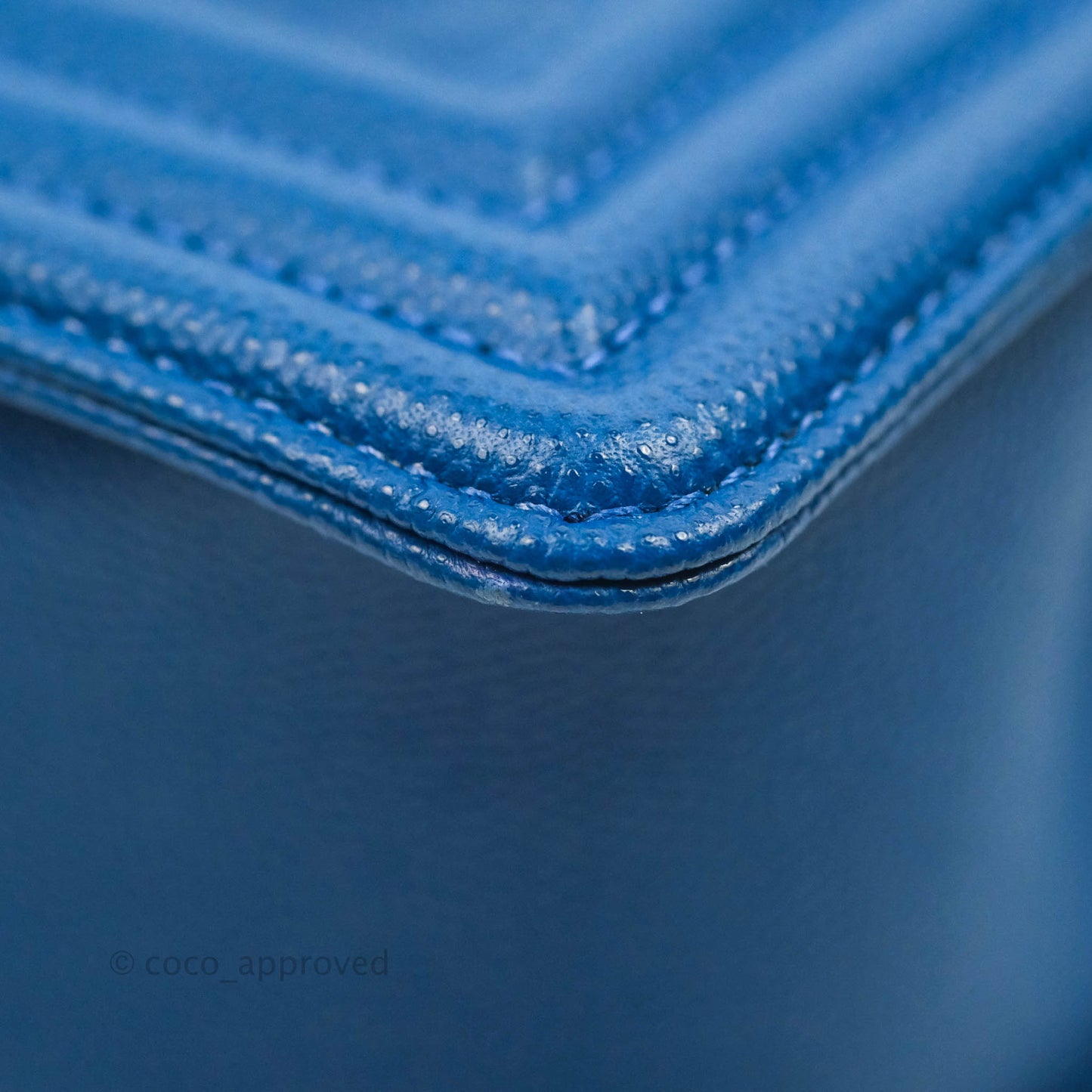 Chanel Quilted Medium Boy Blue Caviar Ruthenium Hardware
