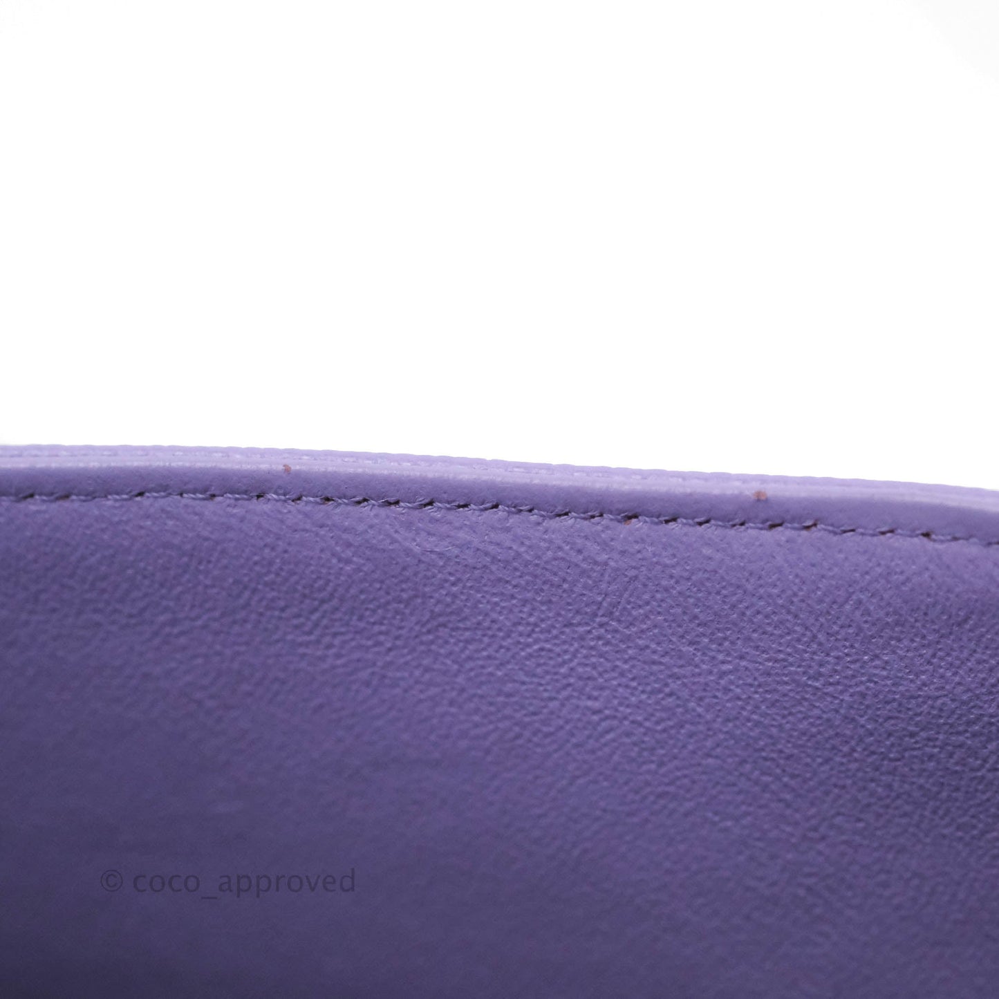 Chanel Small Classic Quilted Flap Purple Caviar Gold Hardware 20S