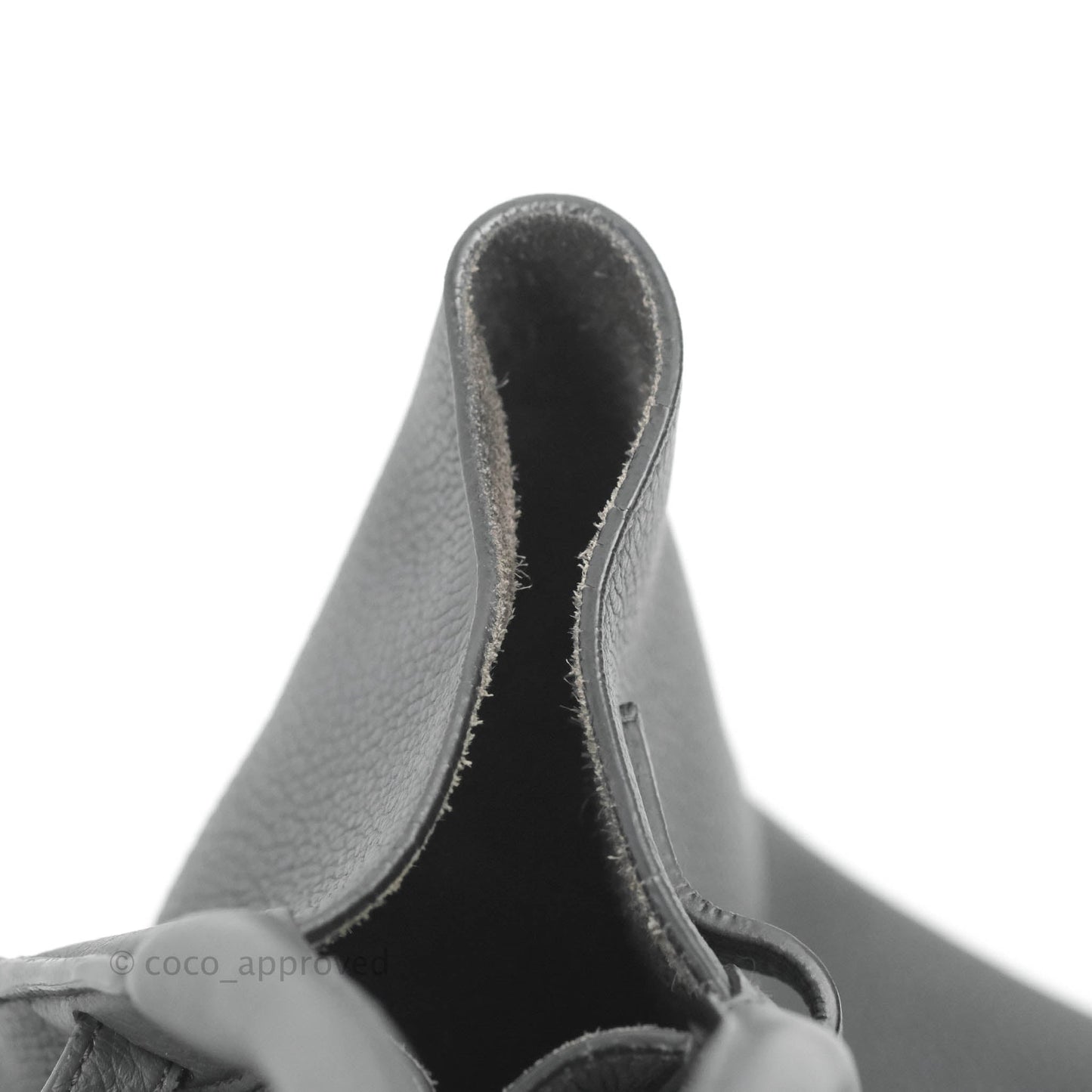 Celine Small Big Bag Black Supple Grained Leather Silver Hardware Dark Grey