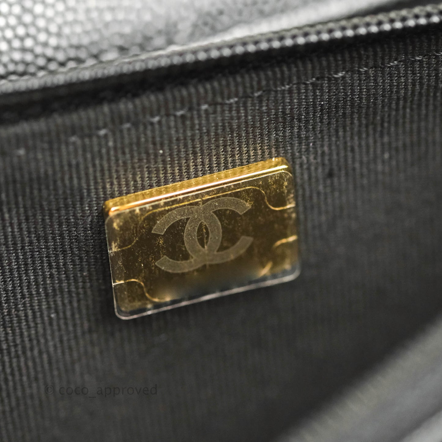 Chanel Quilted WOC Black Caviar Gold Hardware 22A