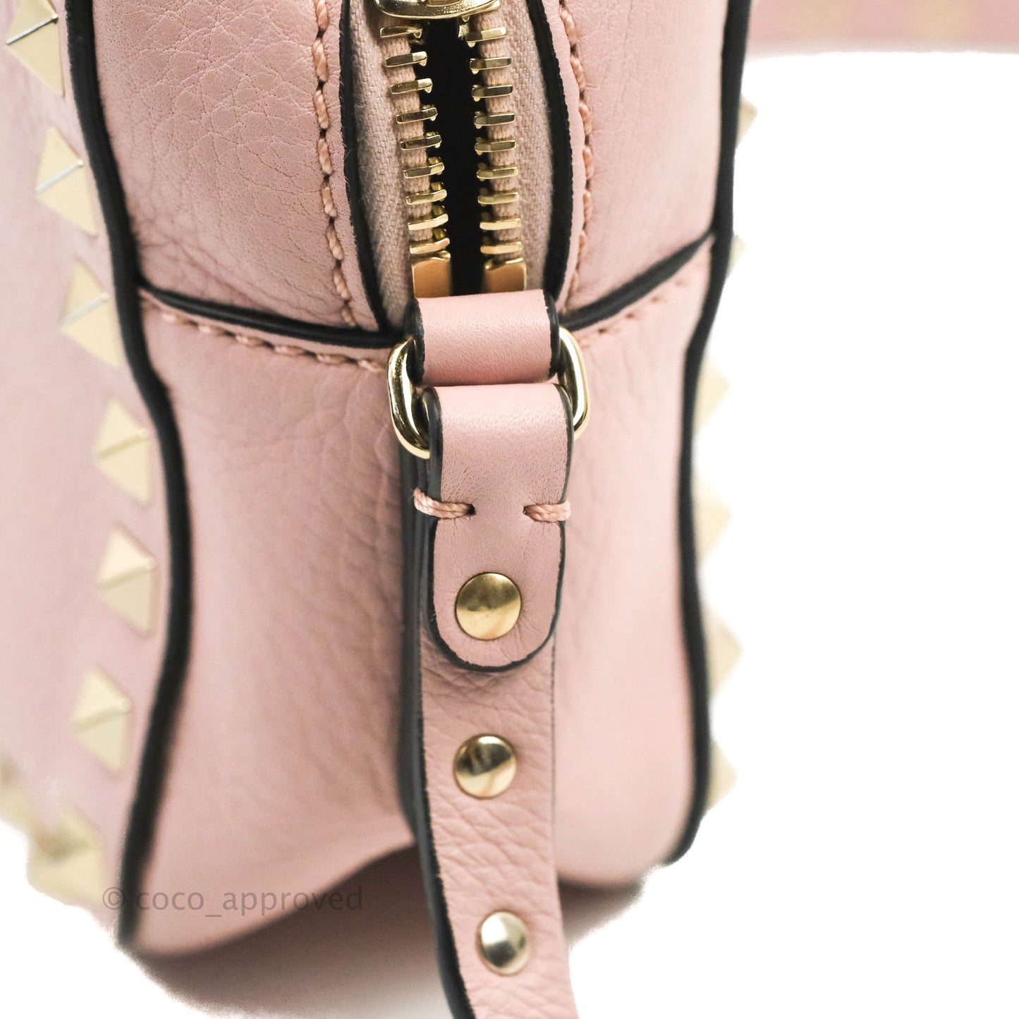 Valentino Garavani Small Rockstud Crossbody Bag Poudre Grainy Calfskin