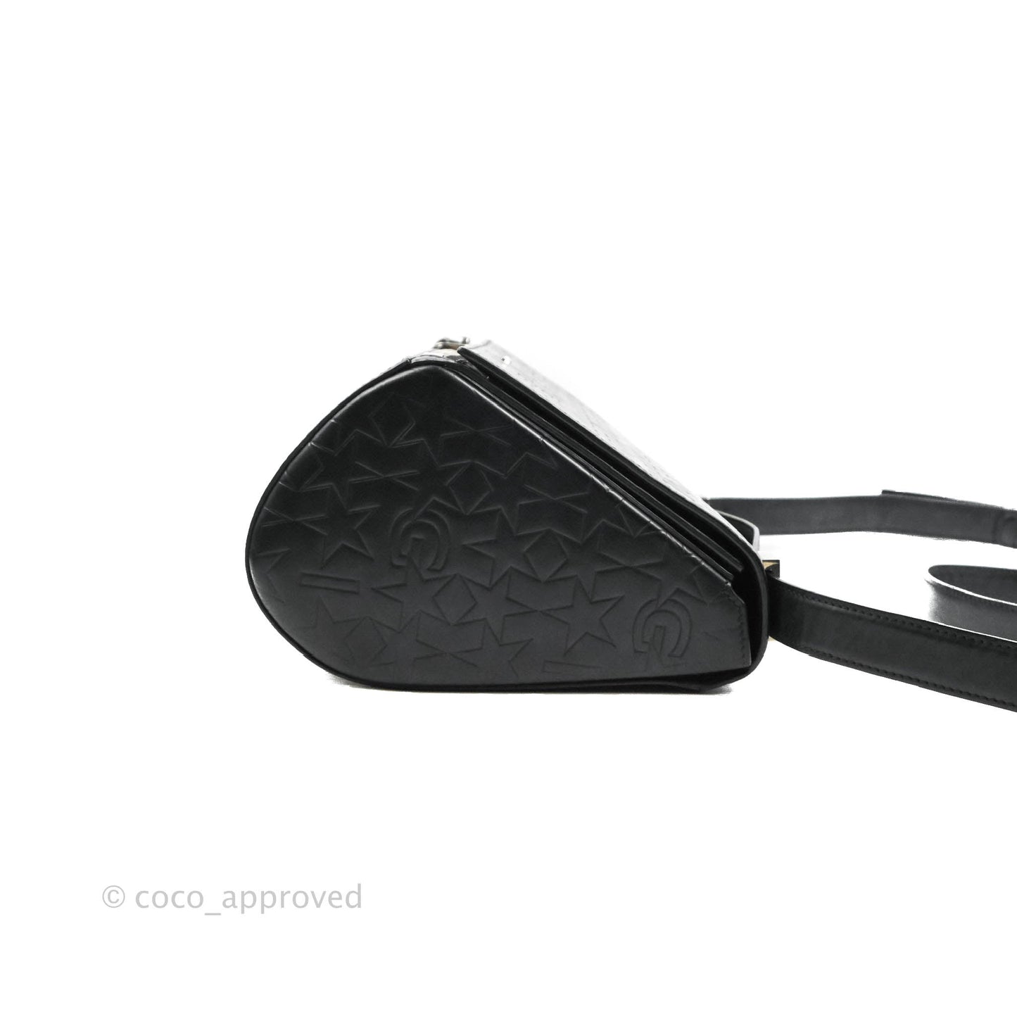 Givenchy Calfskin Star Embossed Medium Pandora Box Crossbody Bag Black
