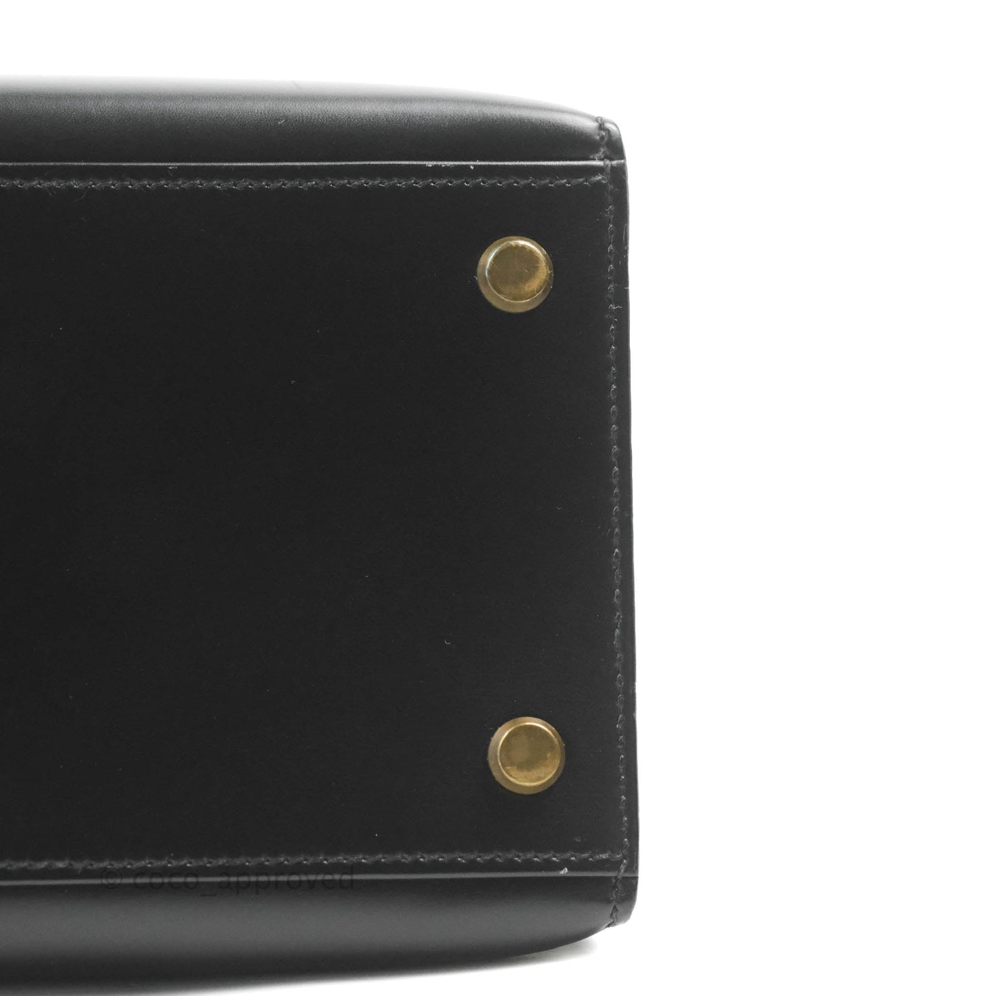 Hermès Kelly 28 Vintage Sellier Black Box Leather Gold Hardware