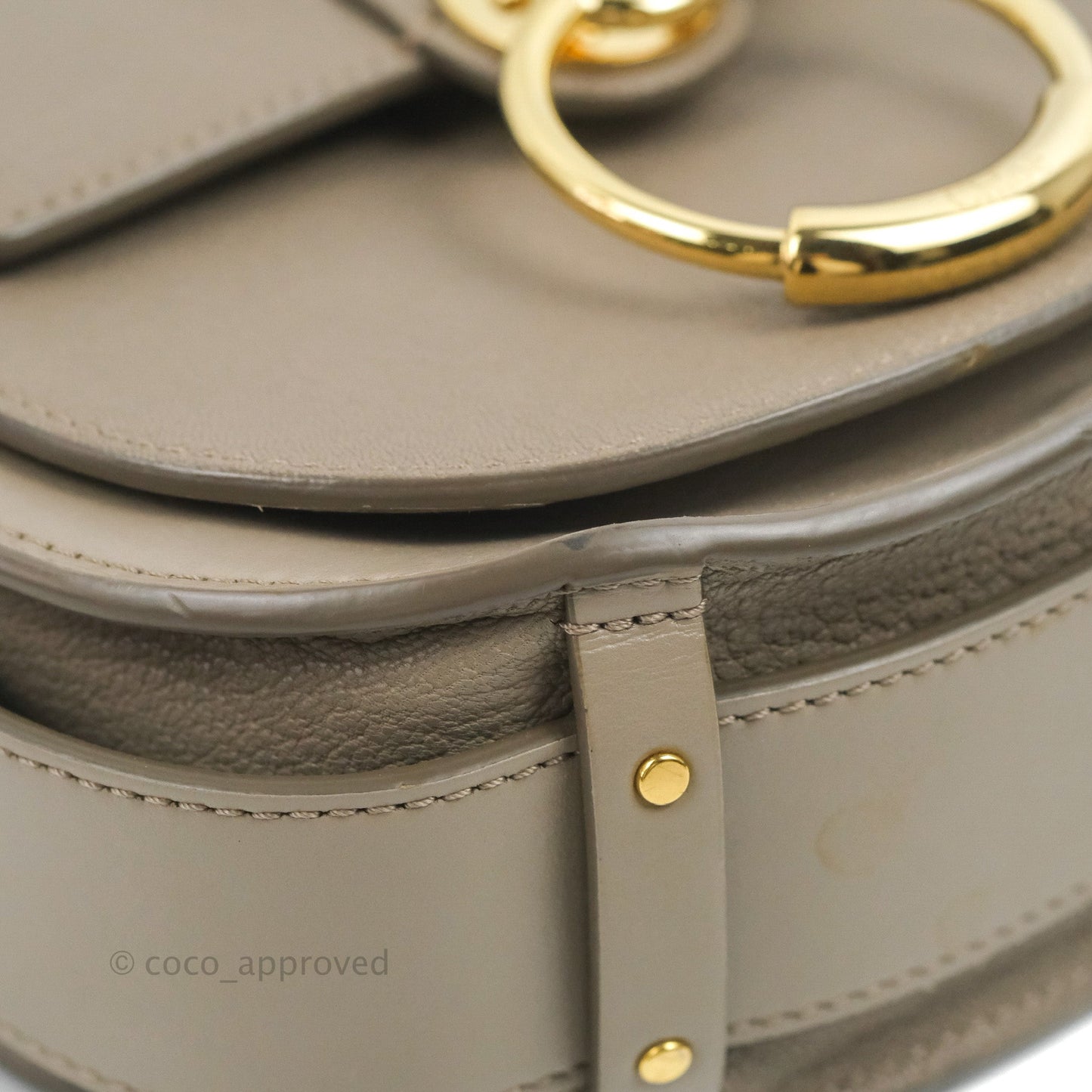 Chloé Small Tess Bag Motty Grey Grained Calfskin