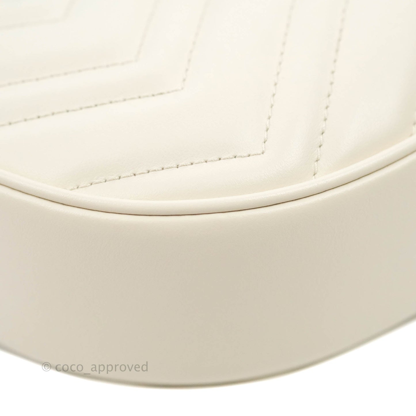 Gucci GG Marmont Half Moon-shaped Mini Bag White
