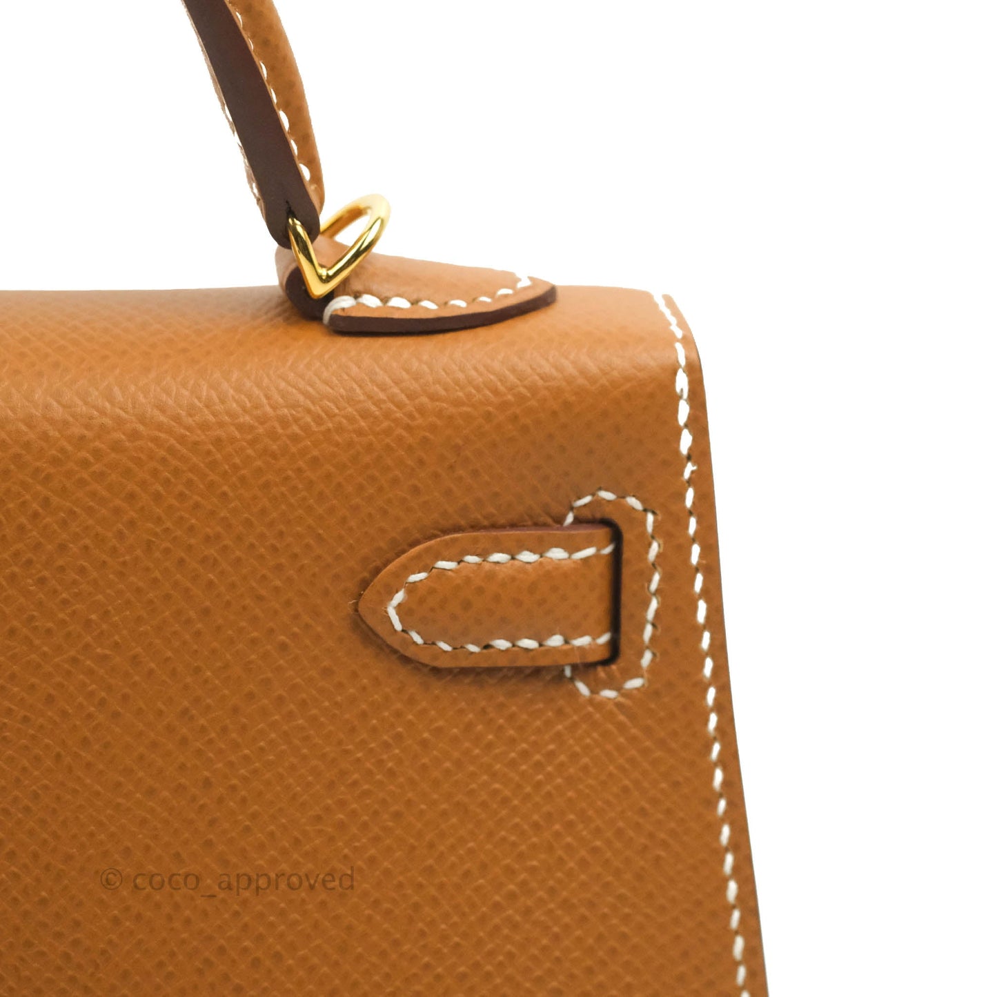 Hermès Mini Kelly II Gold Epsom Gold Hardware