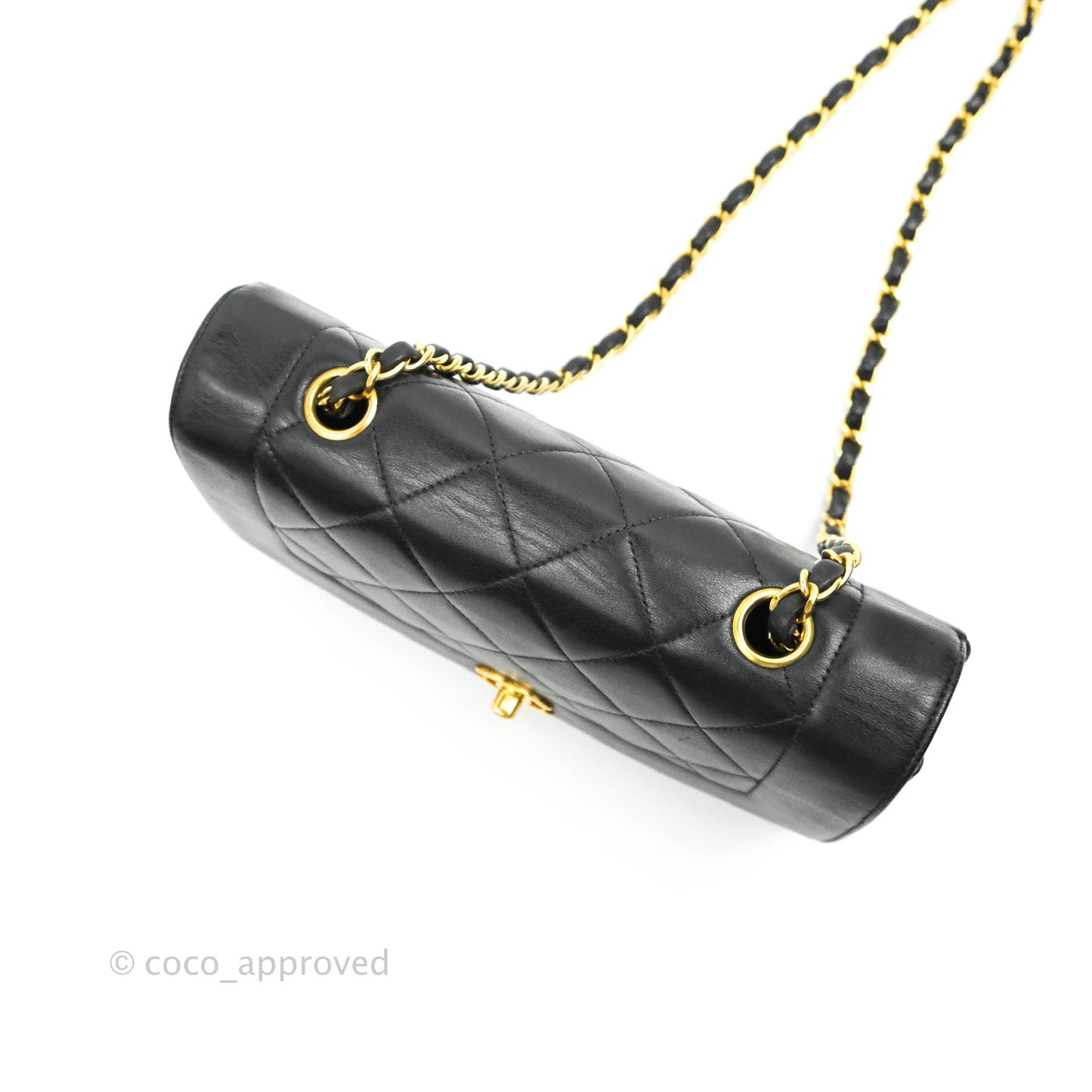 Chanel Black Quilted Lambskin Small Vintage Classic Diana Flap Bag