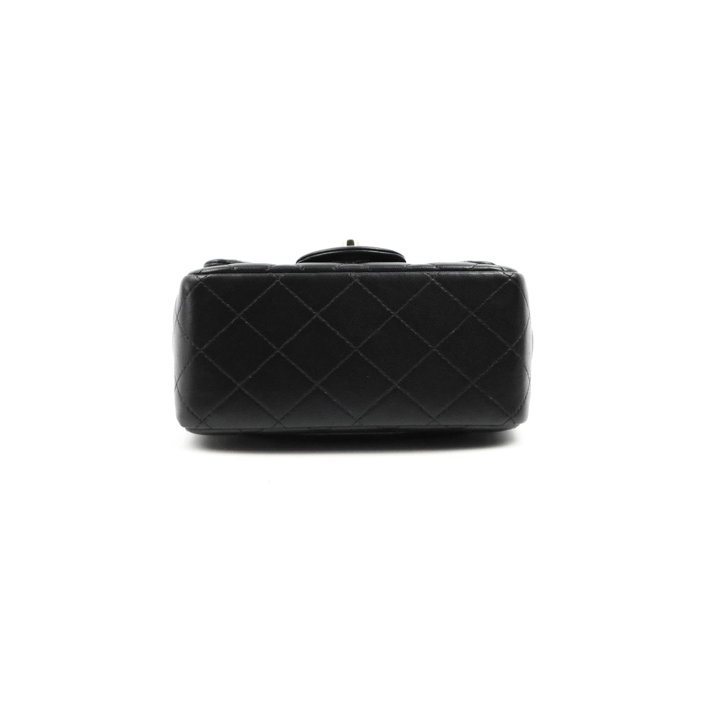Chanel Mini Square Black Lambskin Gold Hardware