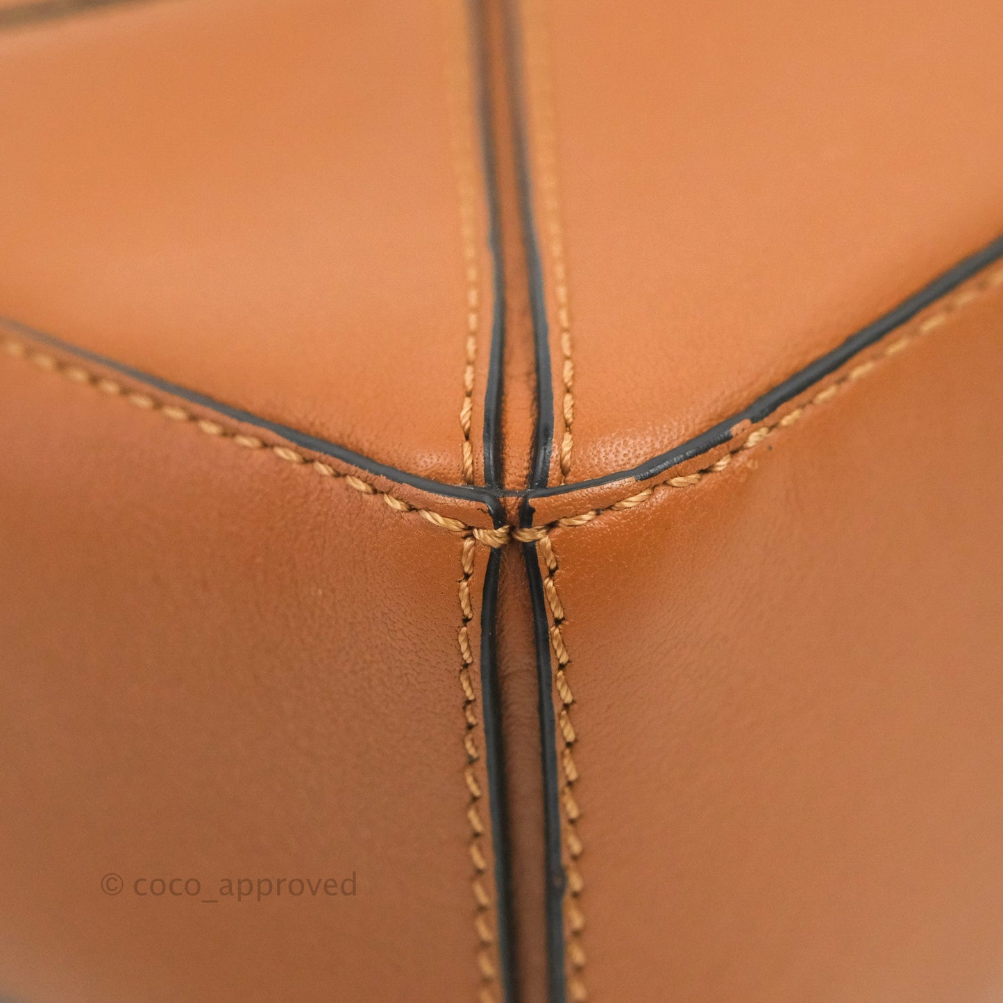 Loewe Mini Puzzle Bag Tan Calfskin Palladium Hardware
