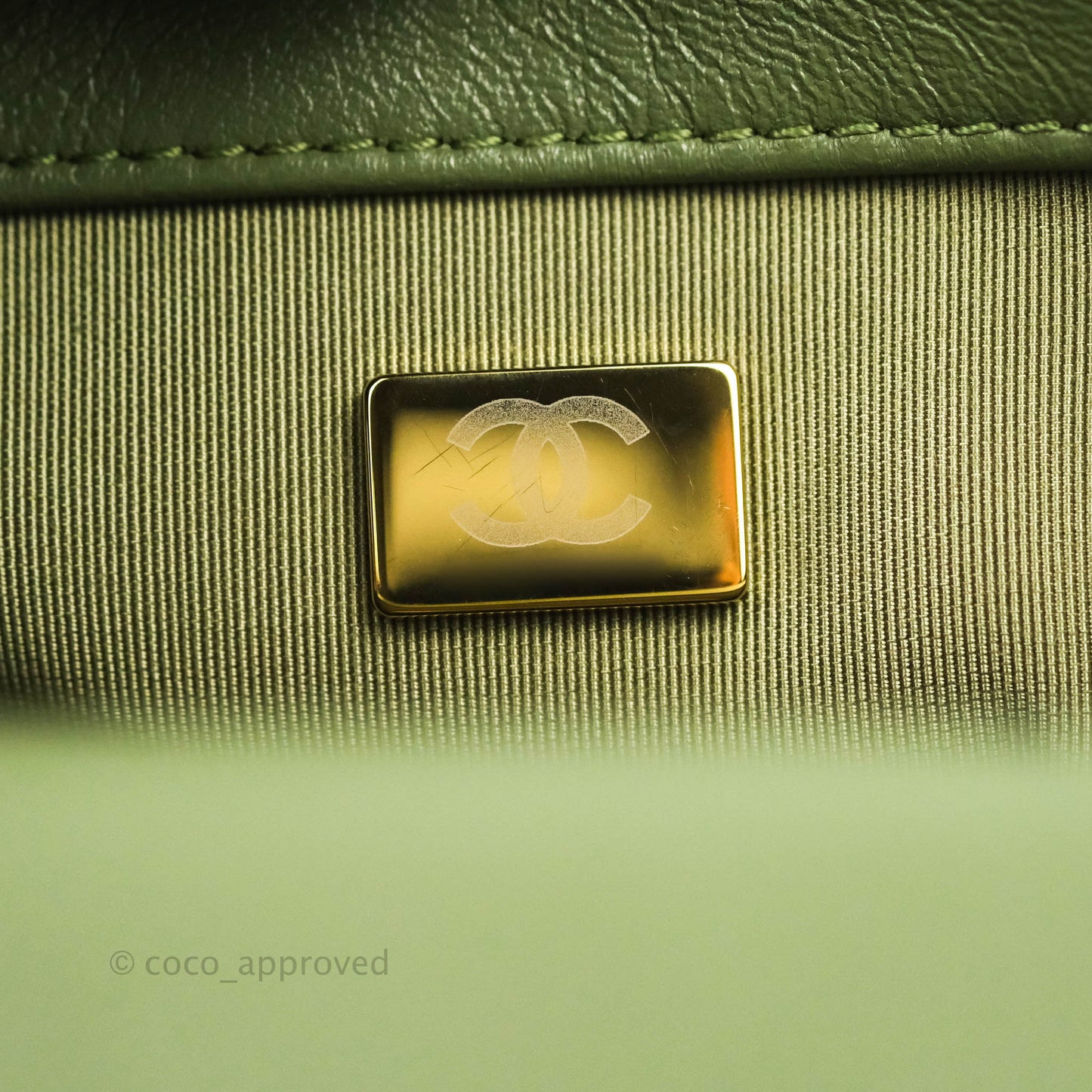 Chanel 19 Small Olive Green Mixed Hardware