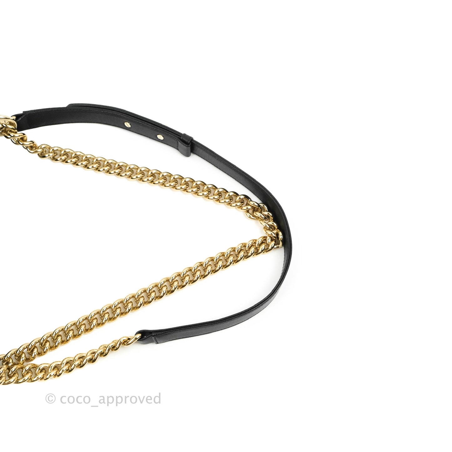 Chanel Chevron Medium Boy Black Caviar Gold Hardware