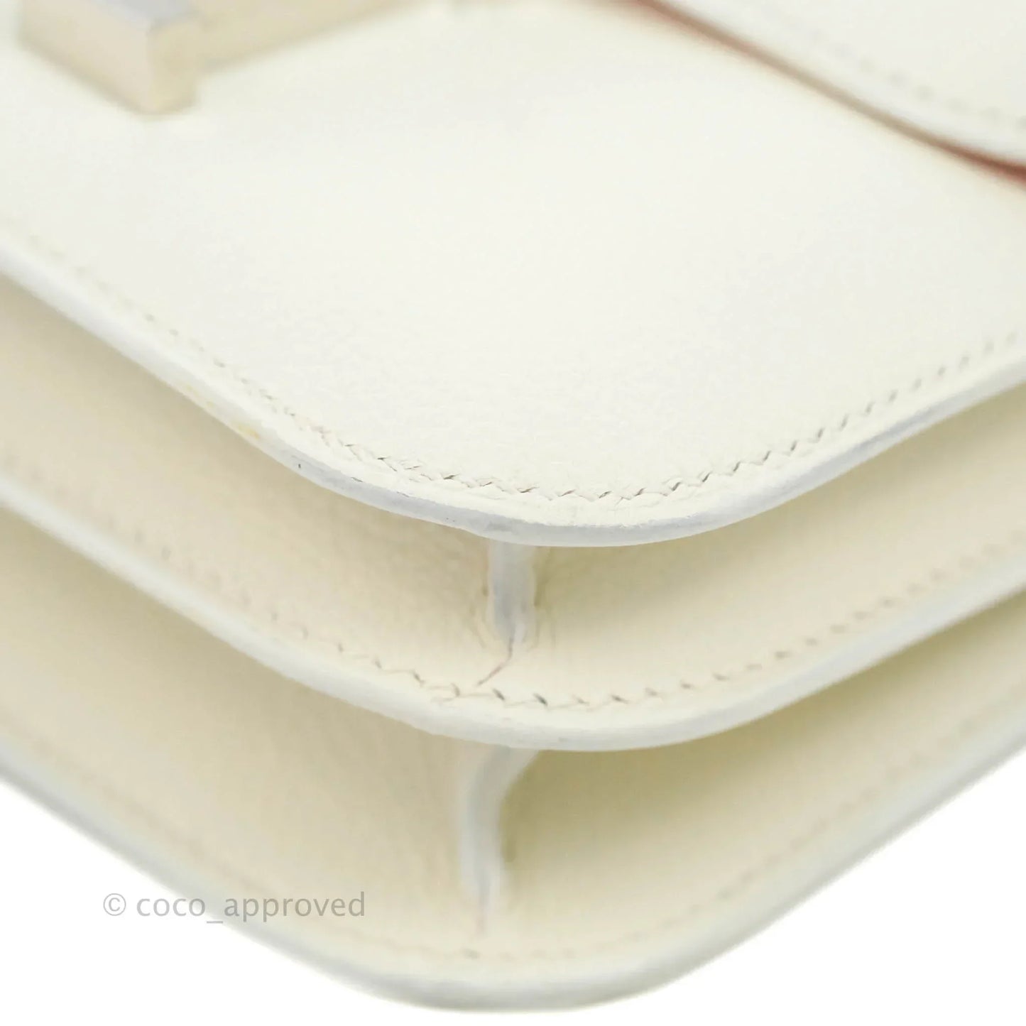 Hermès Constance HSS Mini 18cm White Evercolor Palladium Hardware