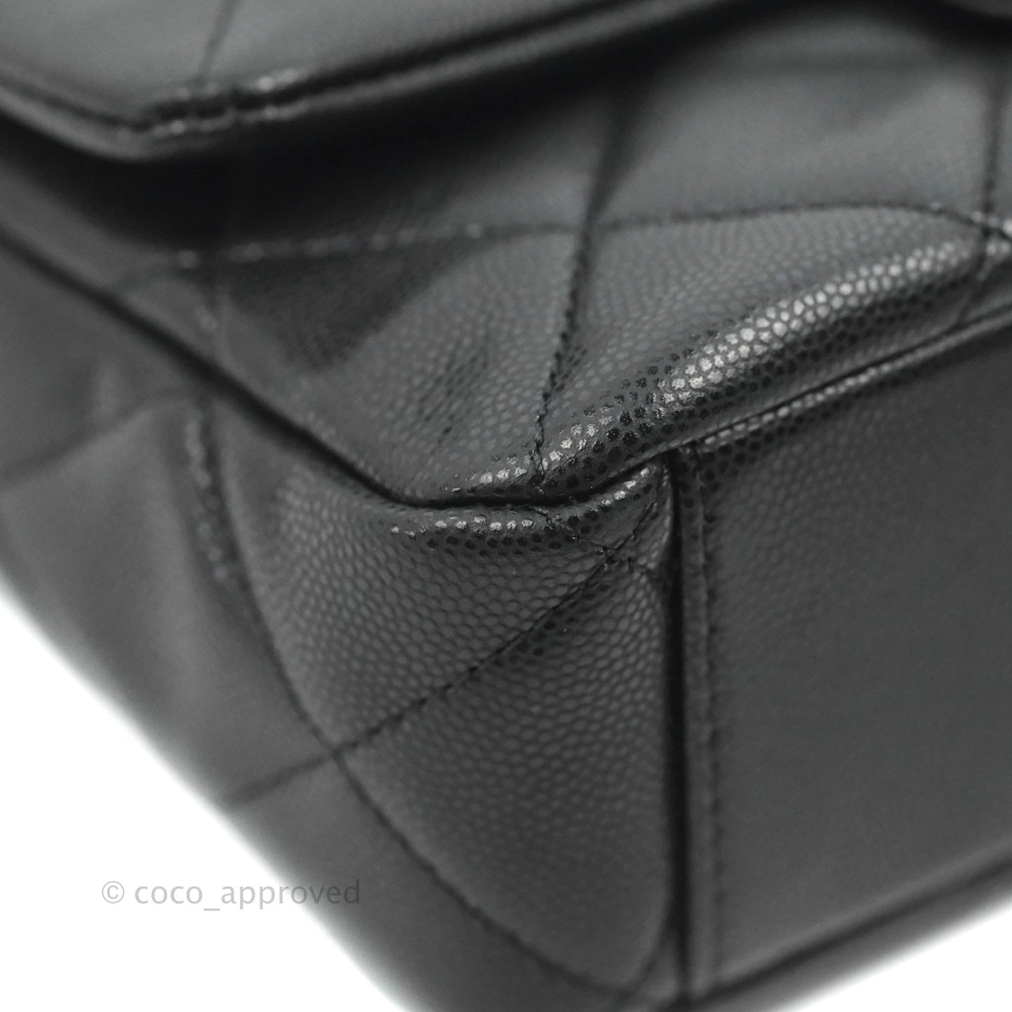 Chanel Small Buttons Gold Coins Flap Bag Black Caviar Aged Gold Hardware