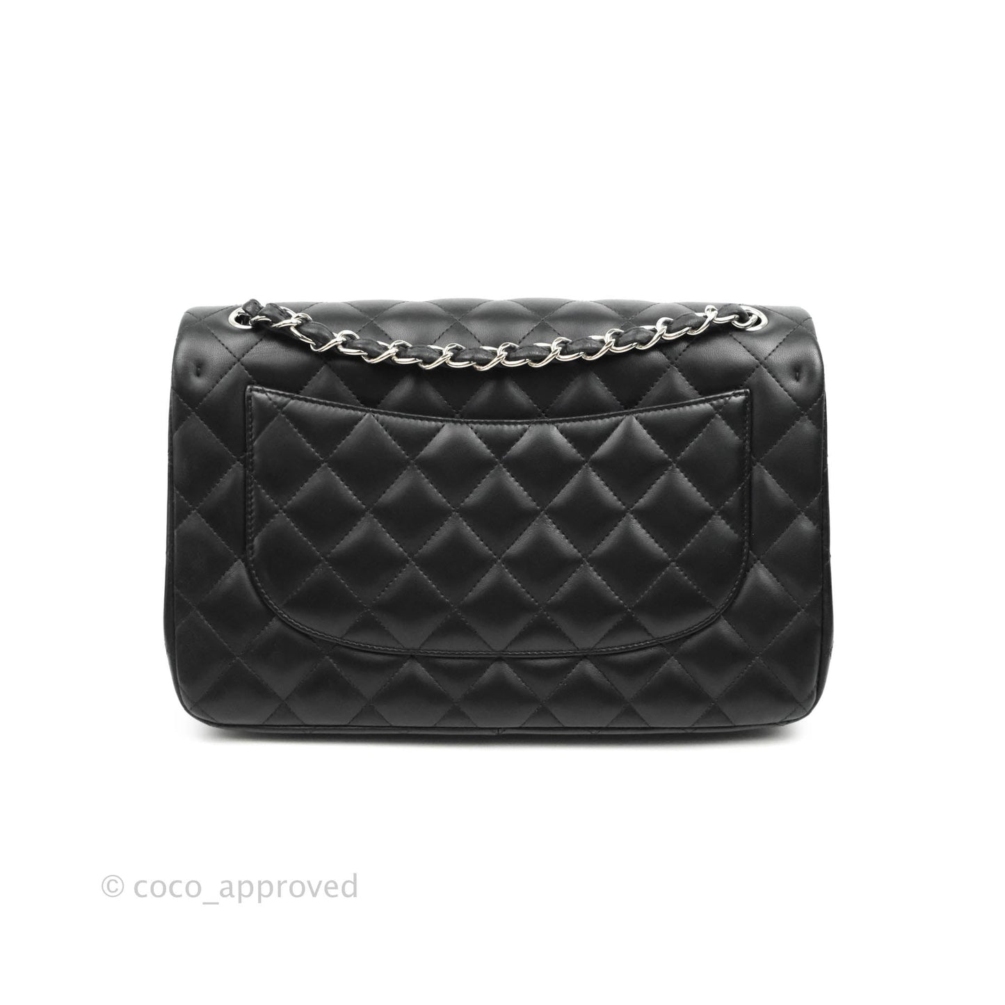 Chanel Jumbo Double Flap Black Lambskin Silver Hardware⁣⁣