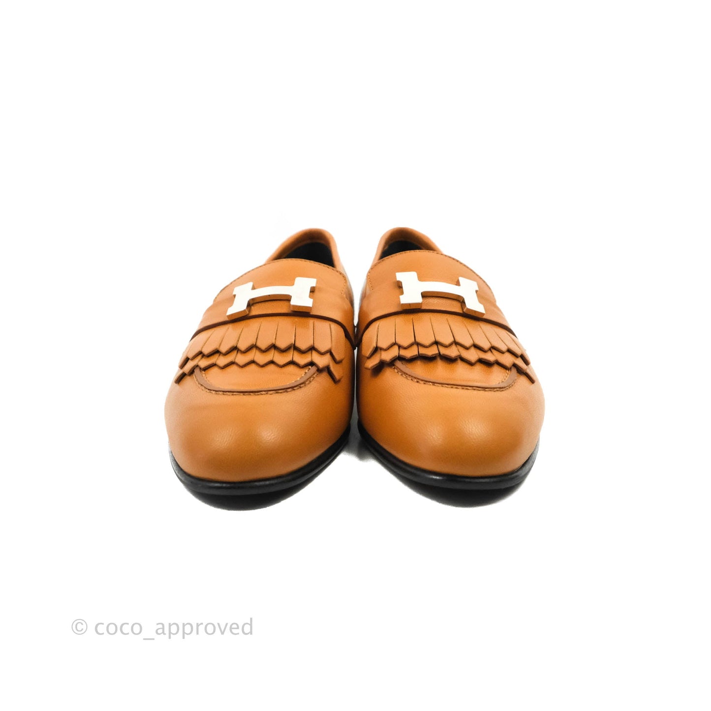 Hermes Royal Loafer Beige Doré Silver Hardware Size 37.5