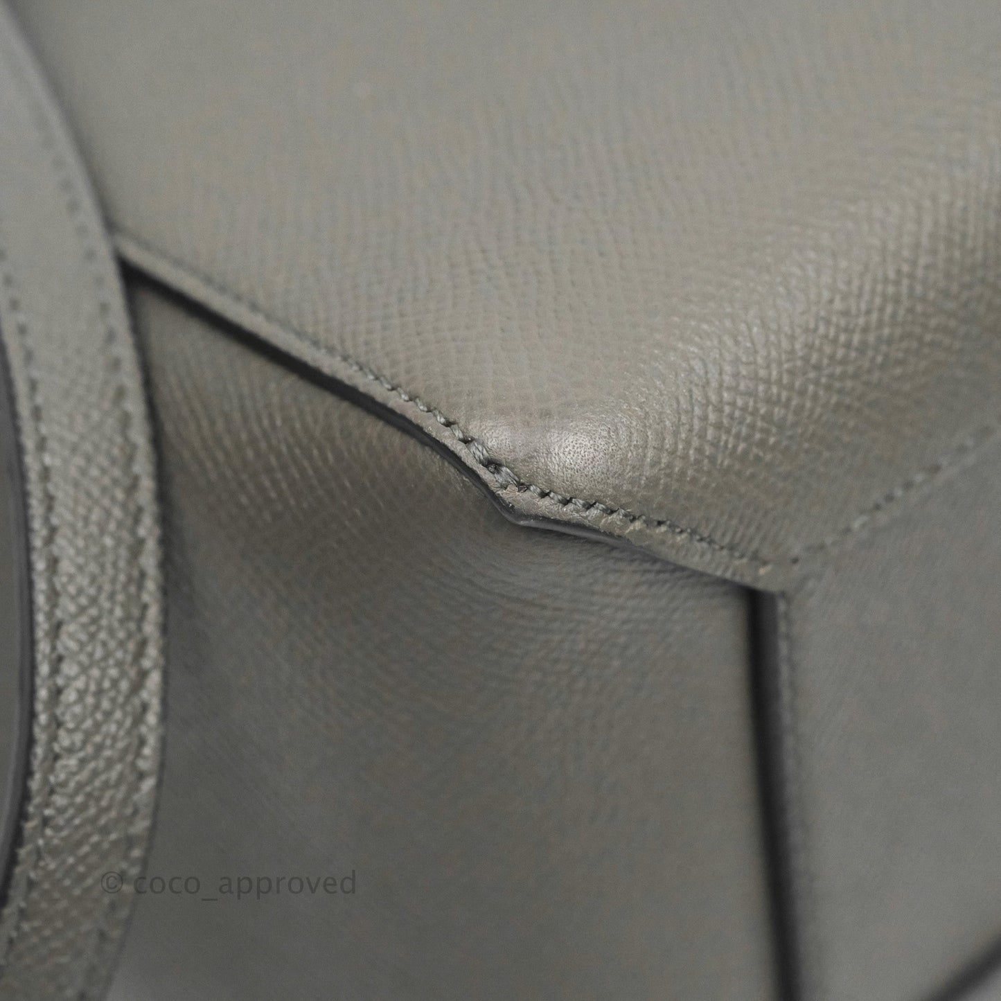 Celine Micro Belt Bag Grey Grained Calfskin Gold Hardware