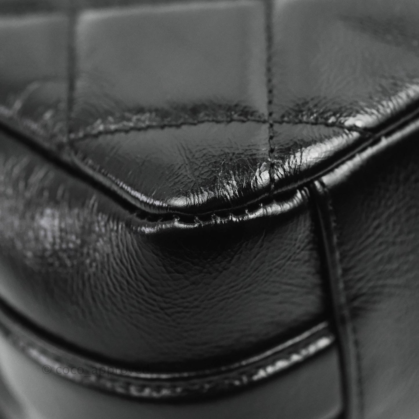 Chanel CC Flap Bag Quilted Shiny Aged Calfskin Gold Hardware