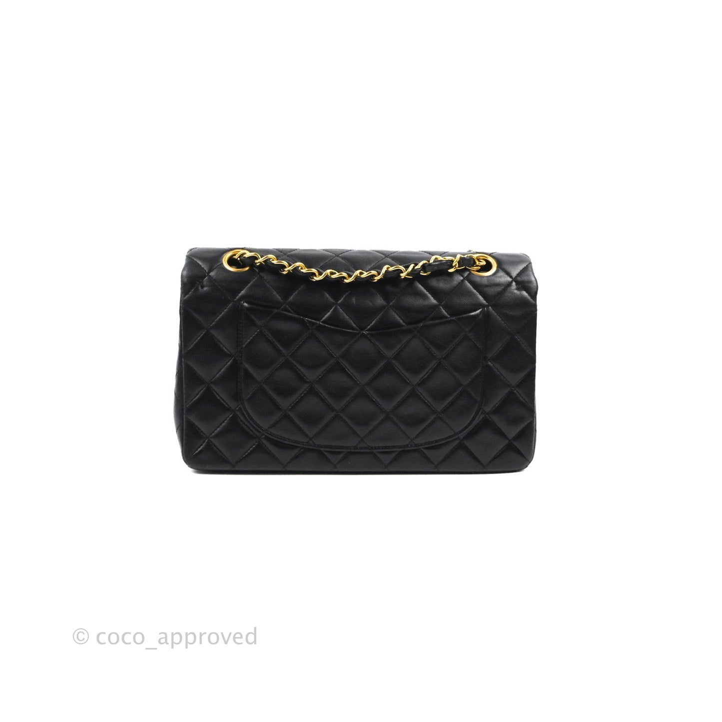 Chanel Vintage Classic Small S/M Flap Black Lambskin 24K Gold Hardware
