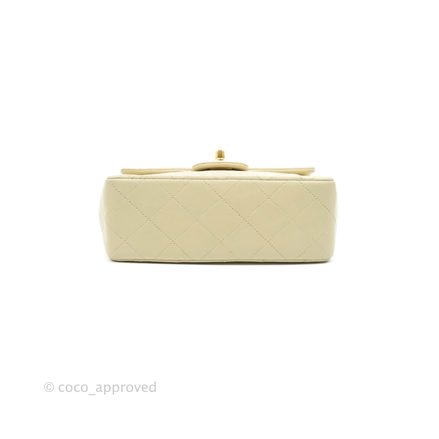 Chanel Vintage Mini Square Beige Lambskin 24K Gold Hardware