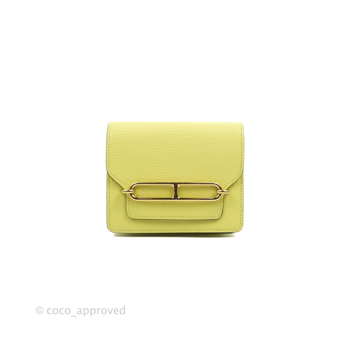 Hermès Roulis Slim Wallet Chevre Mysore Jaune Bourgeon Gold Hardware