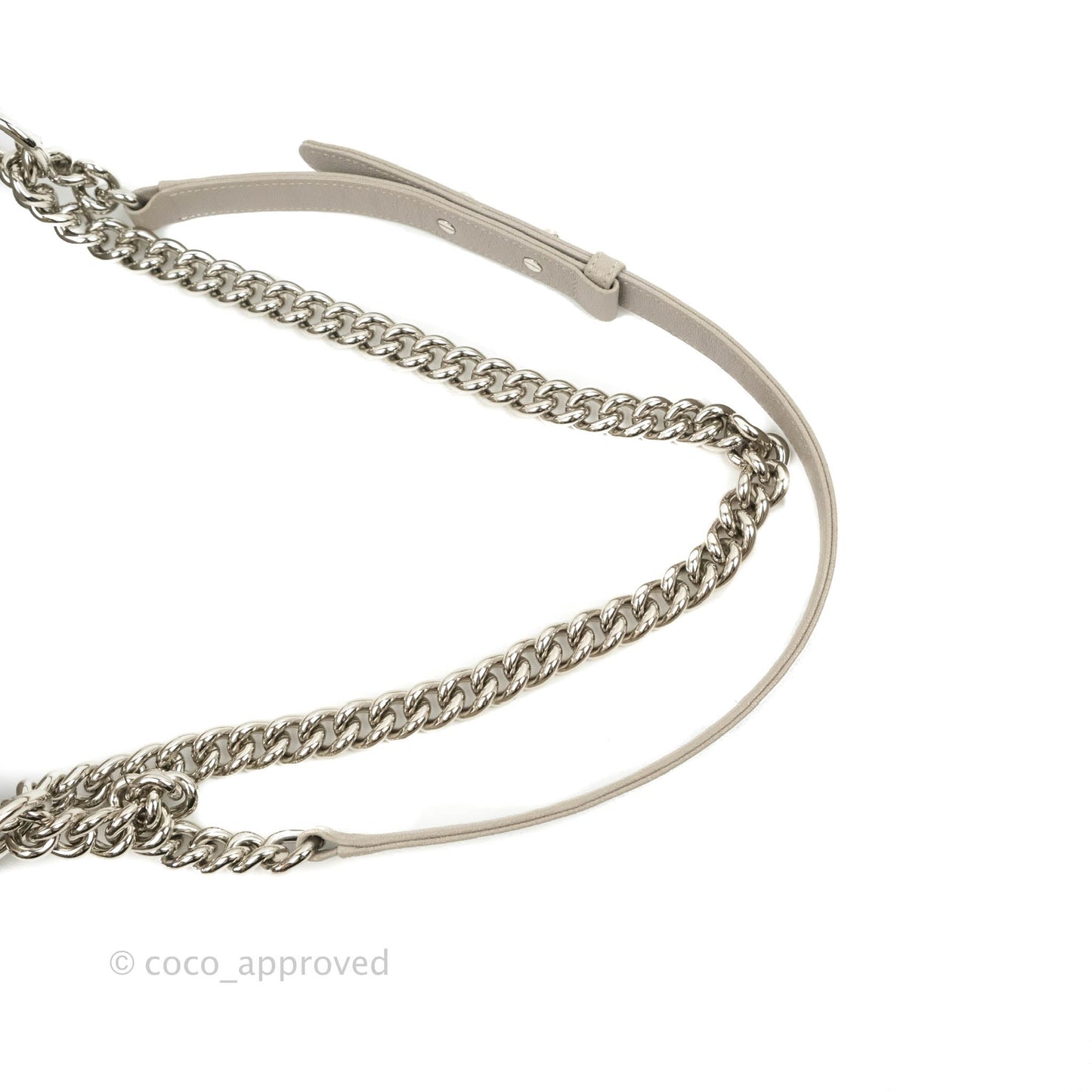 Chanel Quilted Medium Boy Etoupe Grey Caviar Silver Hardware