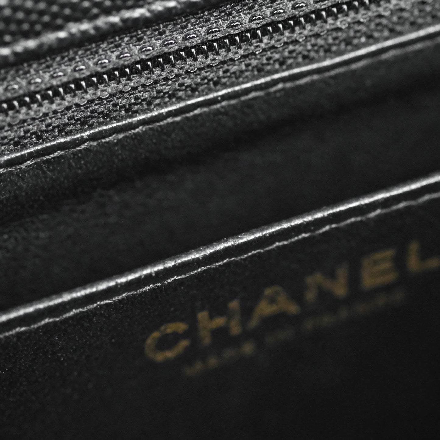 Chanel Chevron Mini Rectangular Flap Black Caviar Gold Hardware