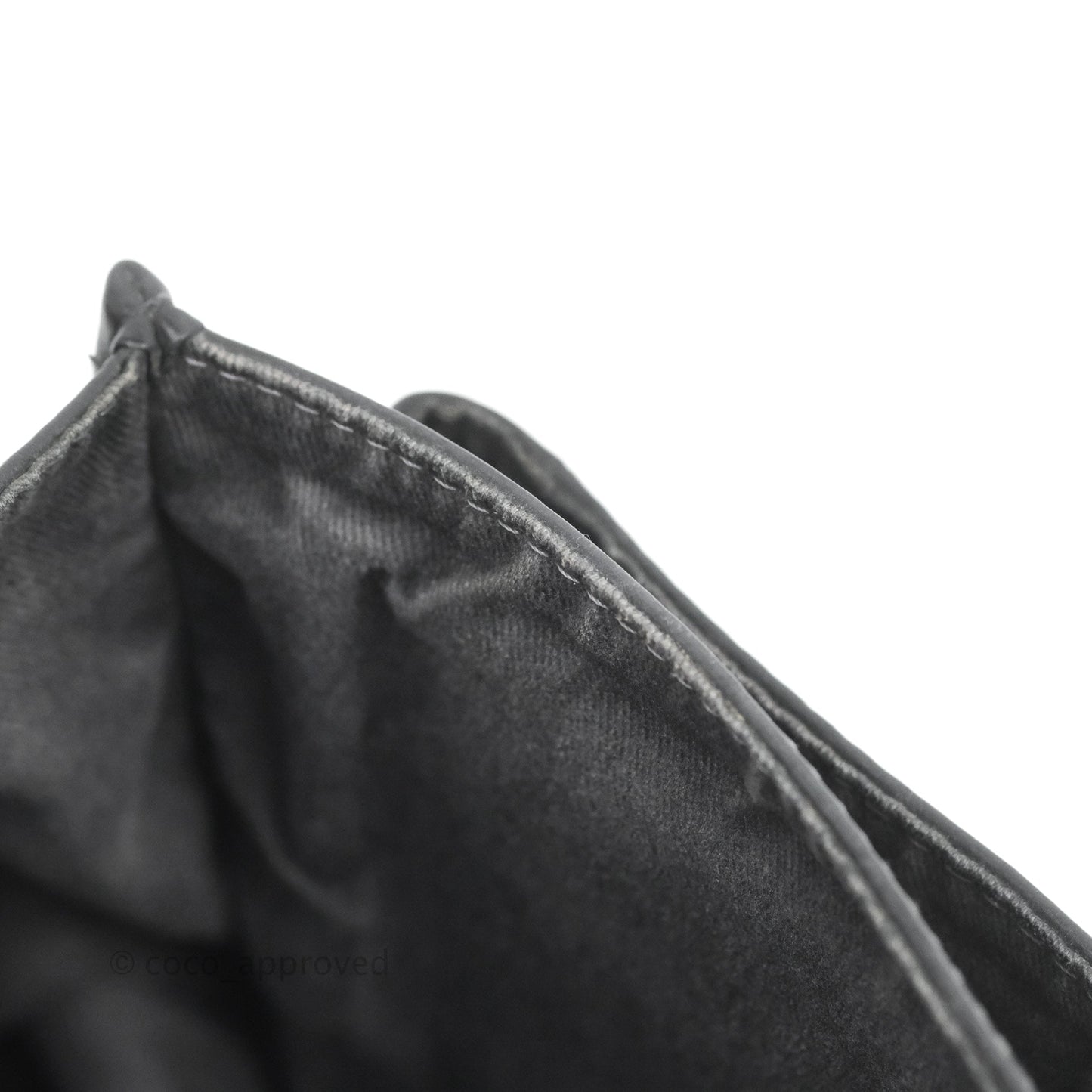 Chanel Flap Bag Black Calfskin Silver Hardware