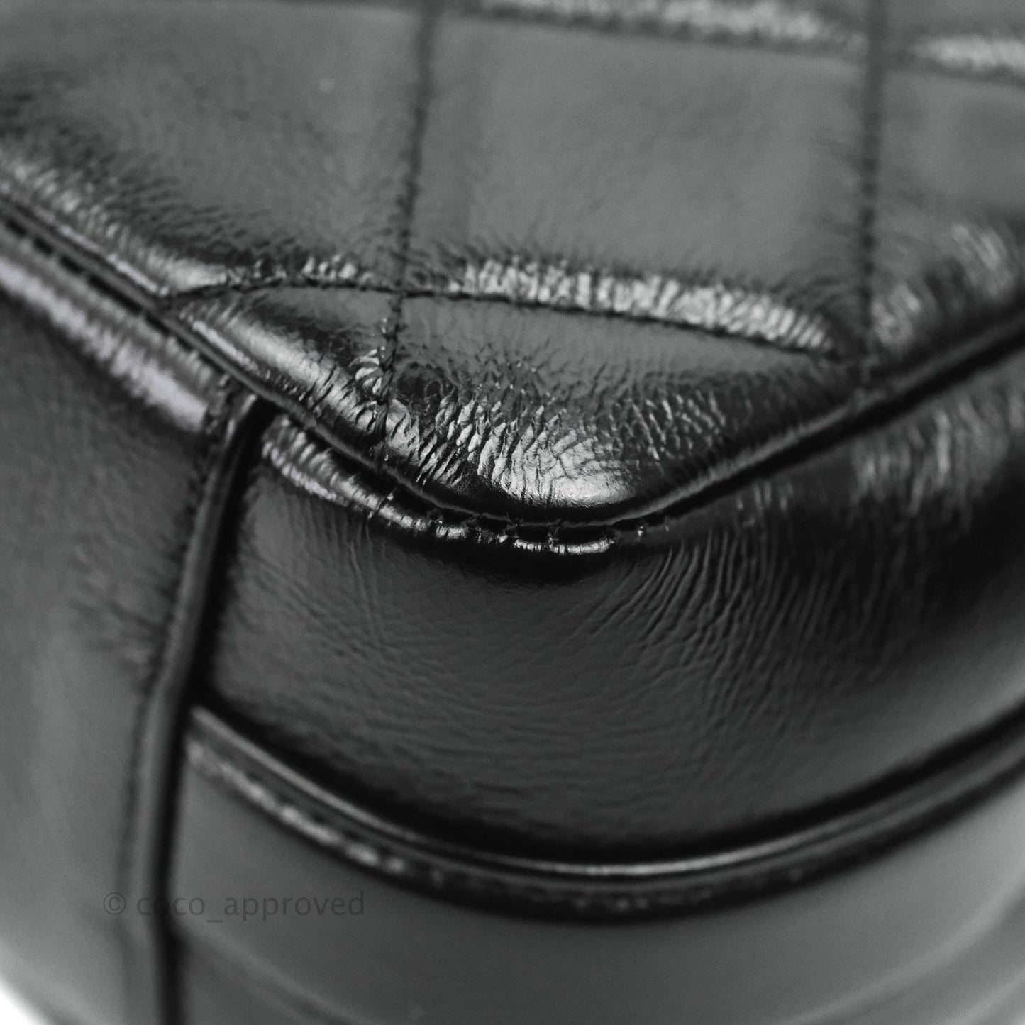 Chanel CC Flap Bag Quilted Shiny Aged Calfskin Gold Hardware