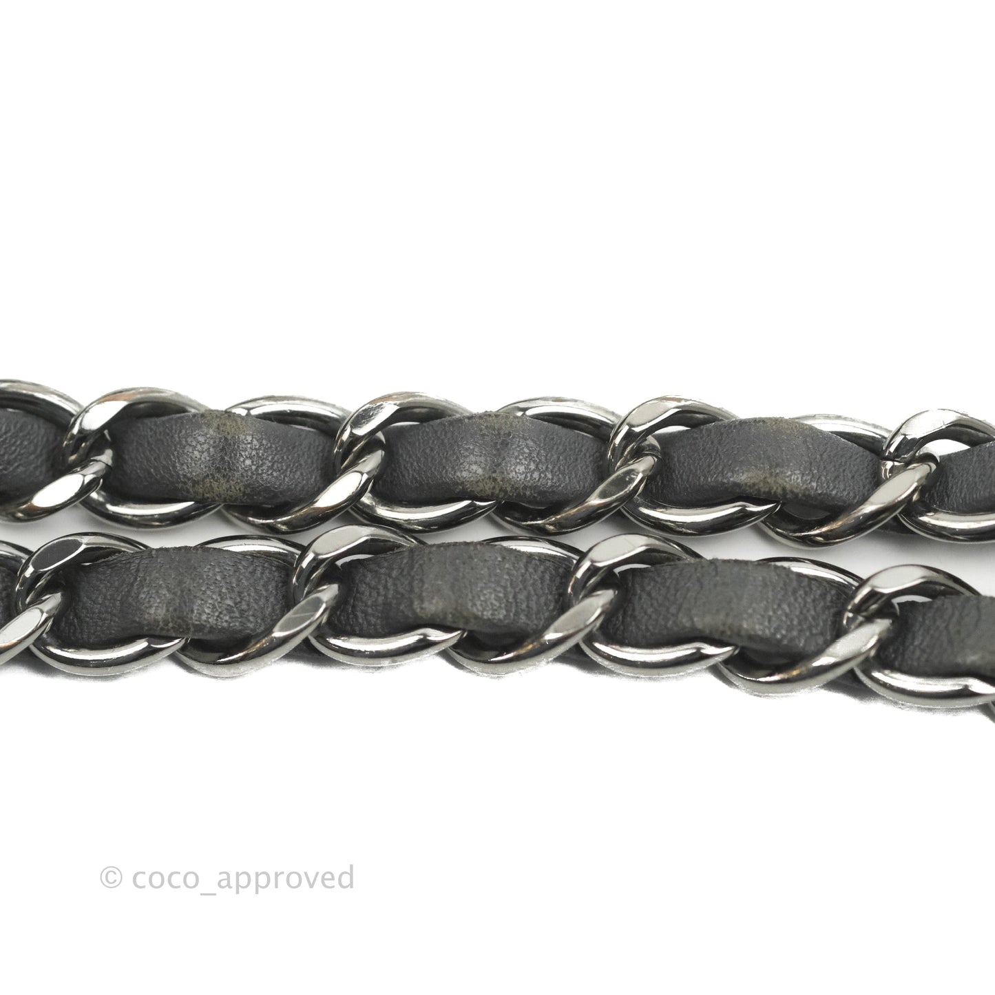 Chanel Quilted Jumbo Coco Loop Flap Dark Grey Lambskin Silver Hardware