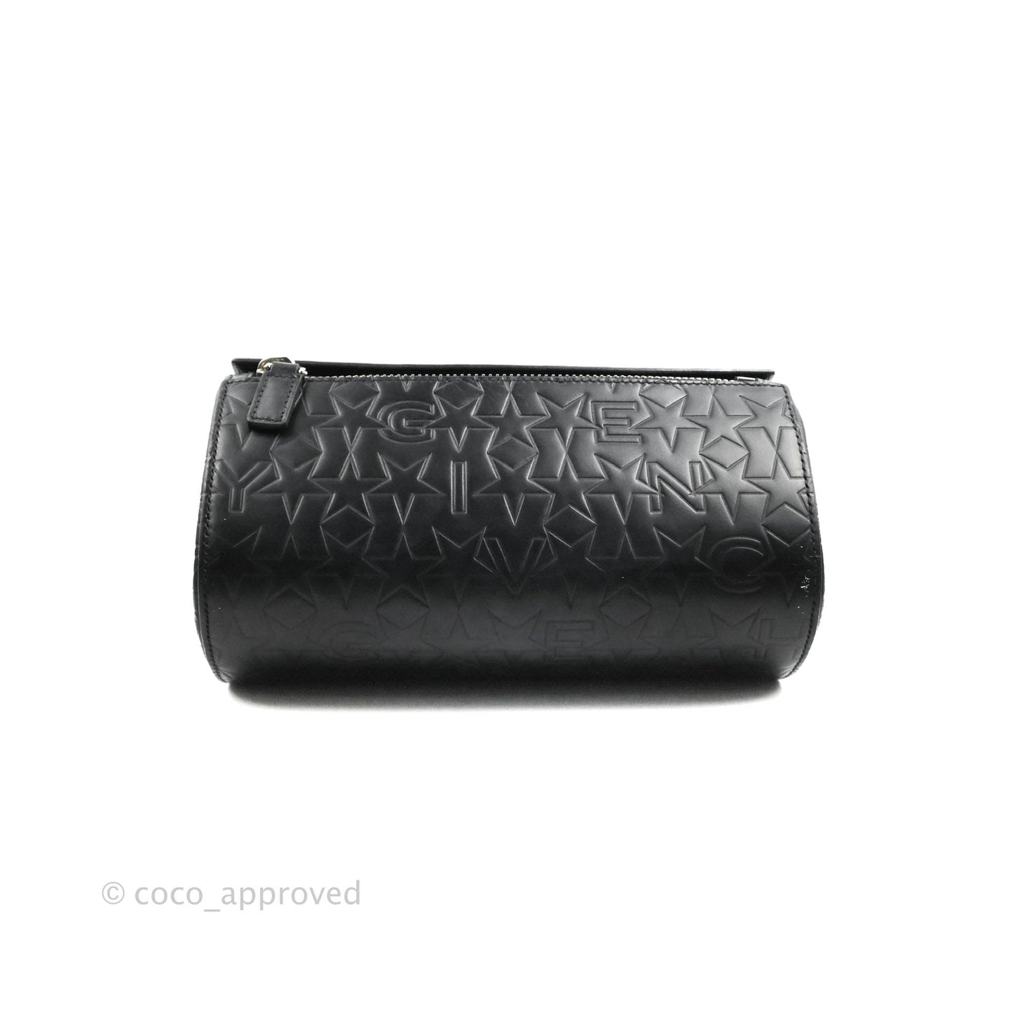Givenchy Calfskin Star Embossed Medium Pandora Box Crossbody Bag Black