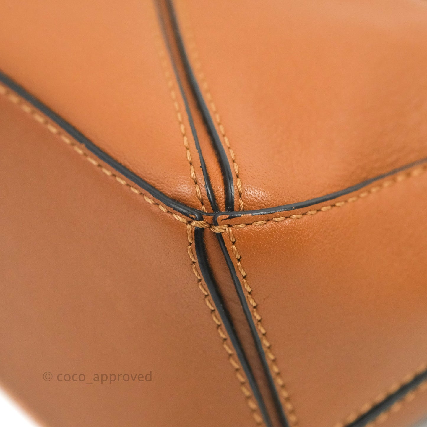 Loewe Mini Puzzle Bag Tan Calfskin Palladium Hardware