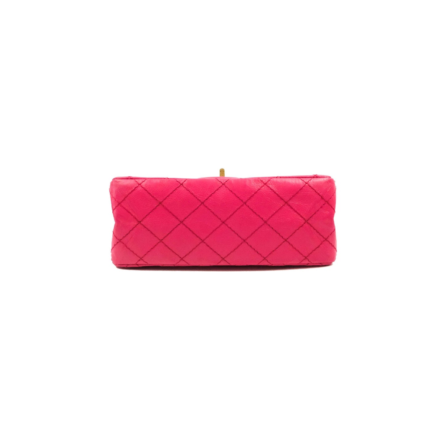 Chanel Mini Reissue 224 Fuschia Pink Aged Calfskin Aged Gold Hardware