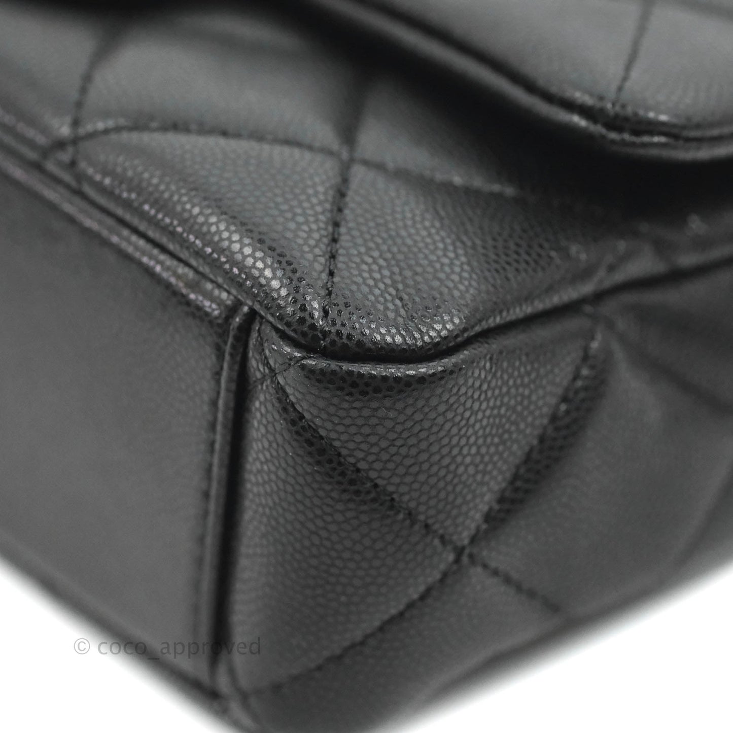 Chanel Small Buttons Gold Coins Flap Bag Black Caviar Aged Gold Hardware