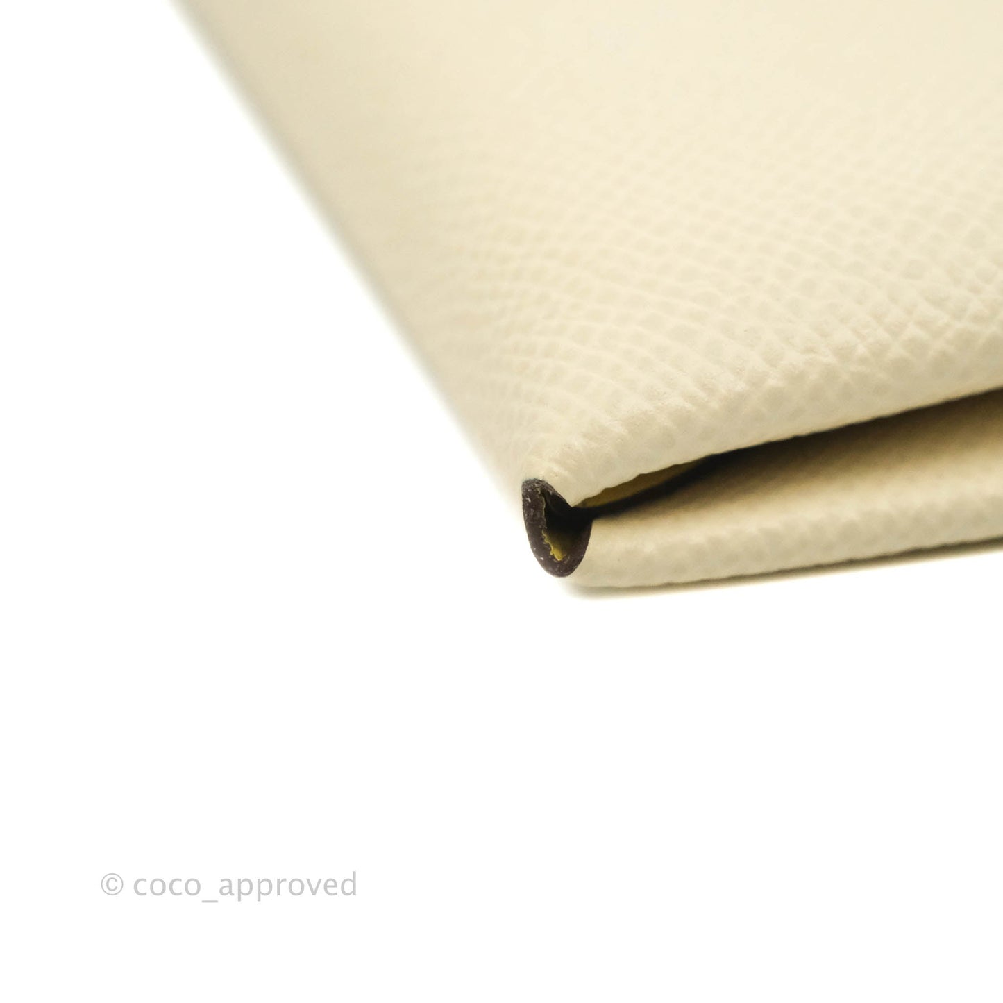 Hermès Calvi Duo Verso Card Case Nata/Jaune Poussin Epsom