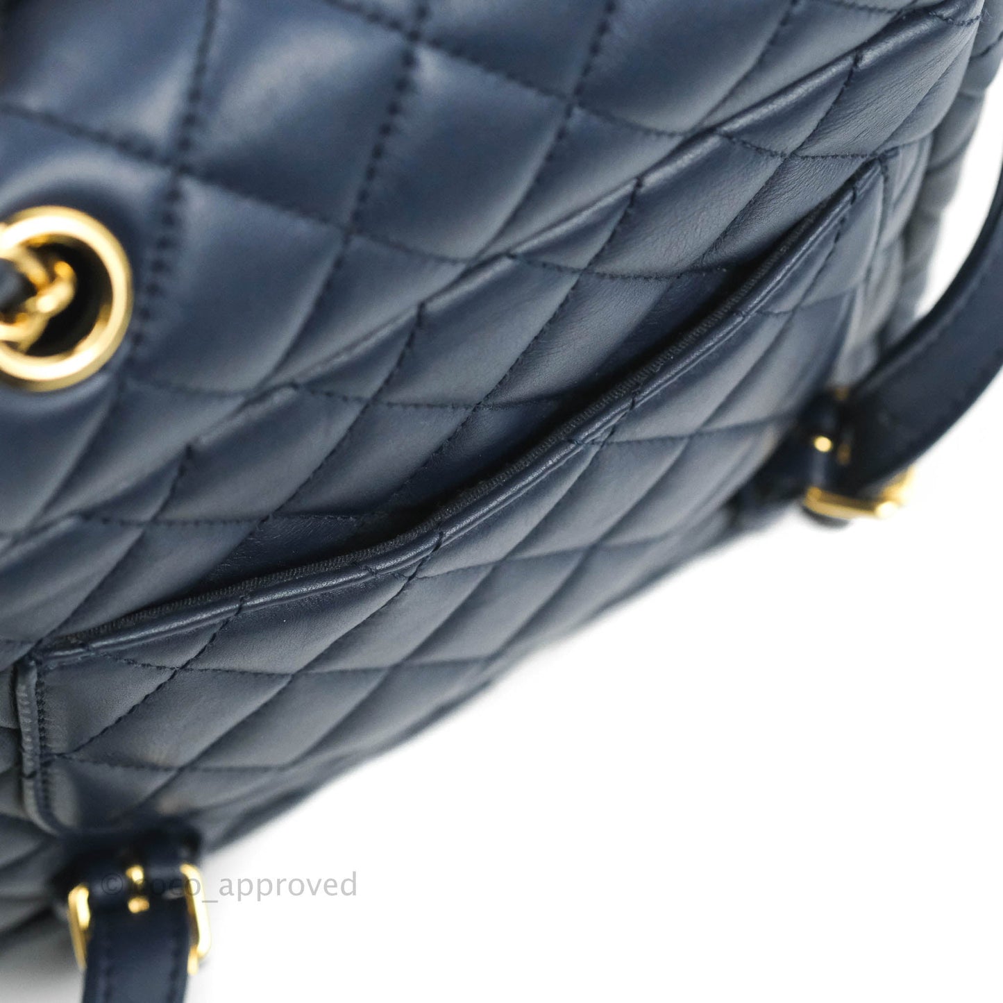 Chanel Mini Navy Calfskin Urban Spirit Backpack ⁣⁣⁣⁣⁣⁣⁣⁣⁣⁣⁣⁣⁣⁣Gold Hardware