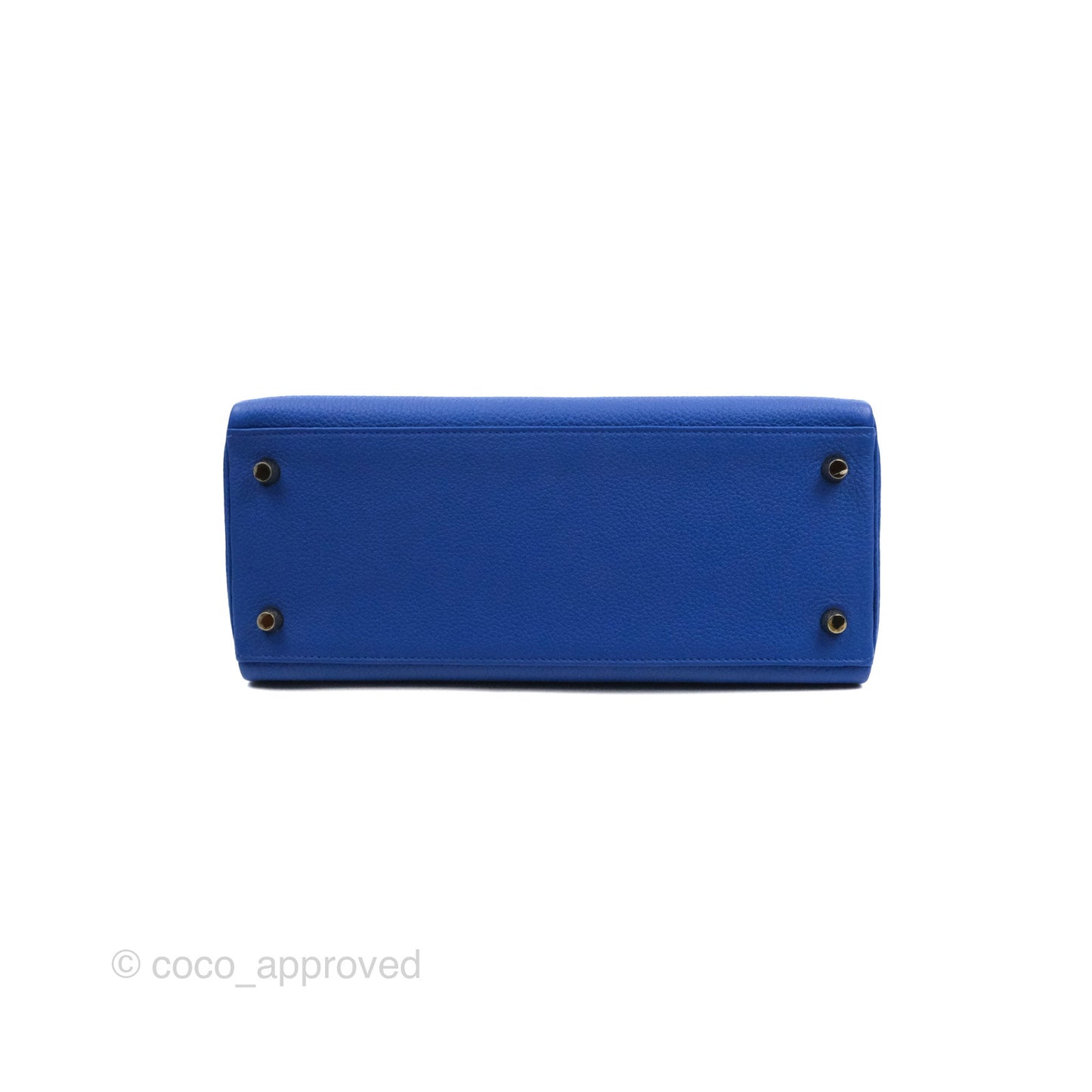 Hermès Kelly Retourne 28 Bleu Royal Togo Gold Hardware