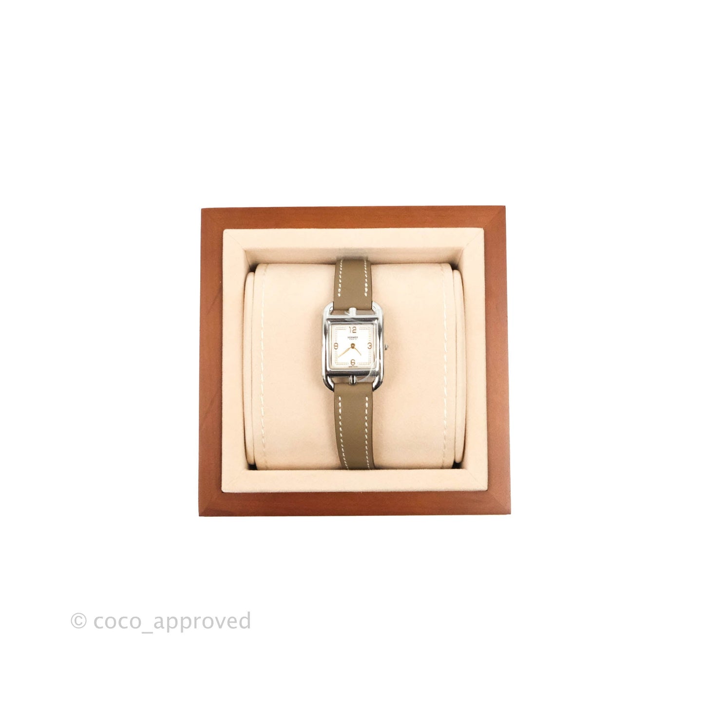 Hermès Cape Cod Serti-Swift Etoupe Watch Palladium Hardware