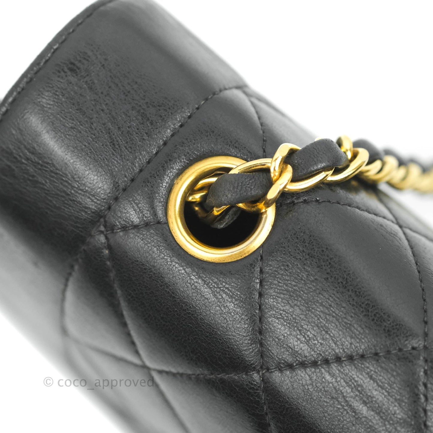 Chanel Black Quilted Lambskin Small Vintage Classic Diana Flap Bag