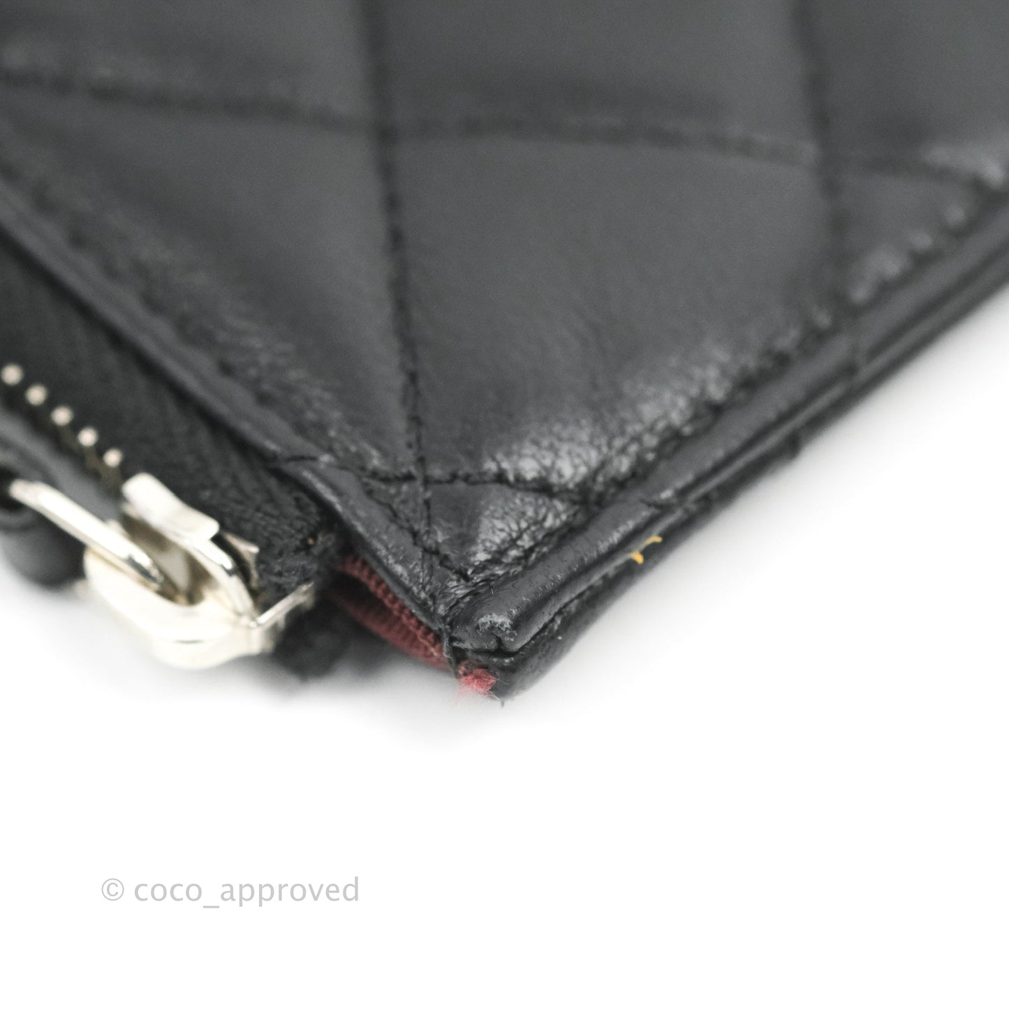 Chanel Black Lambskin Phone Holder Long Zip Wallet