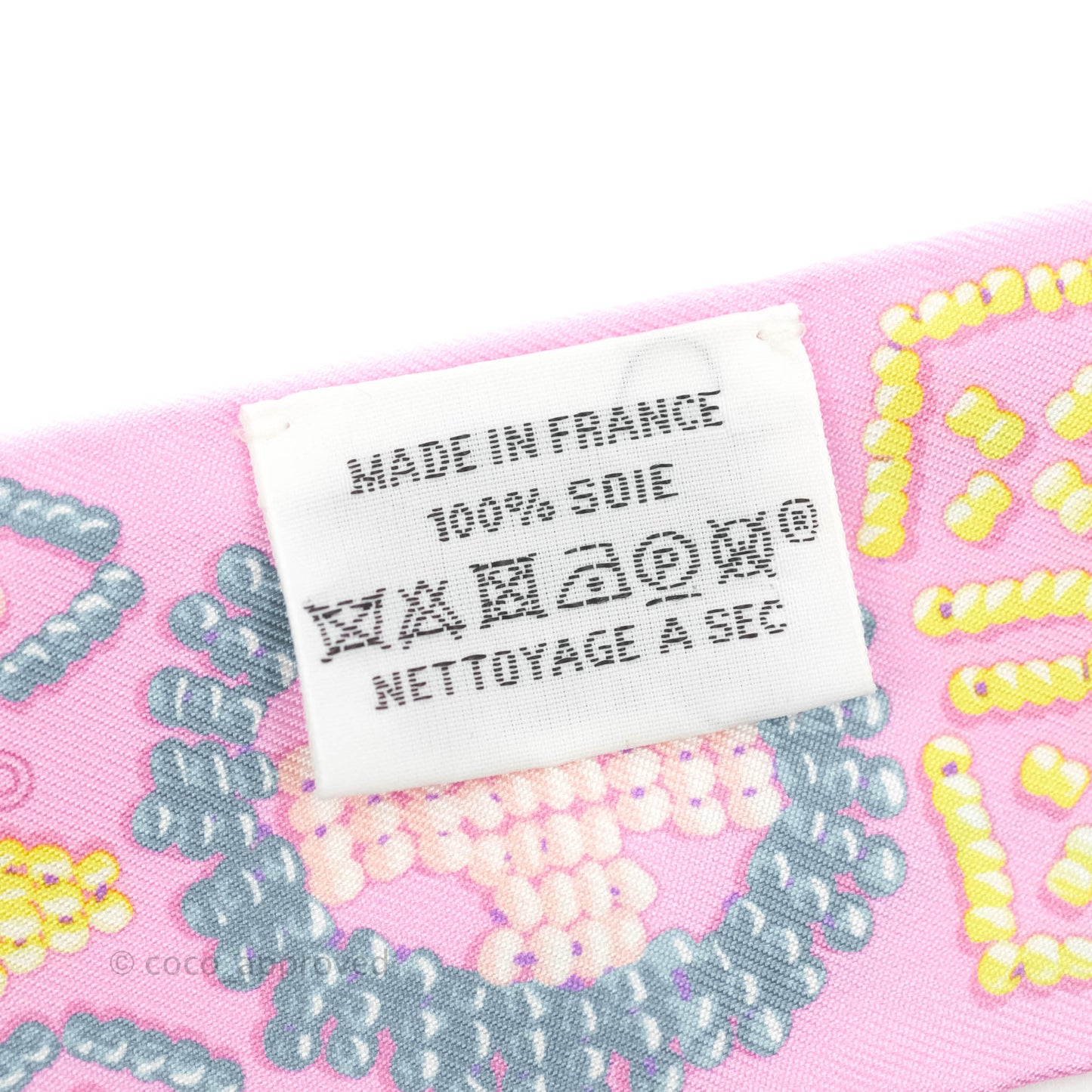 Hermès Kelly En Perles Silk Twilly Rose Bonbon/Canard