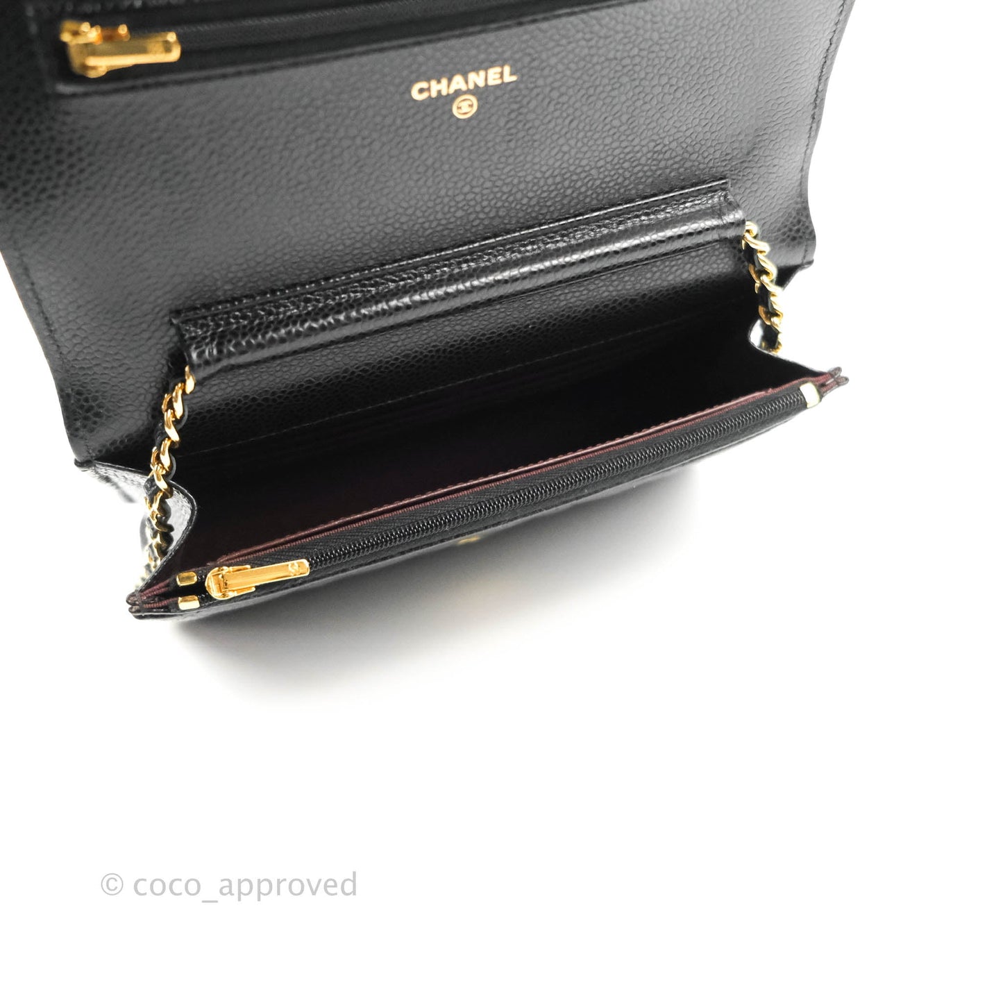 Chanel Quilted Classic WOC Black Caviar Gold Hardware