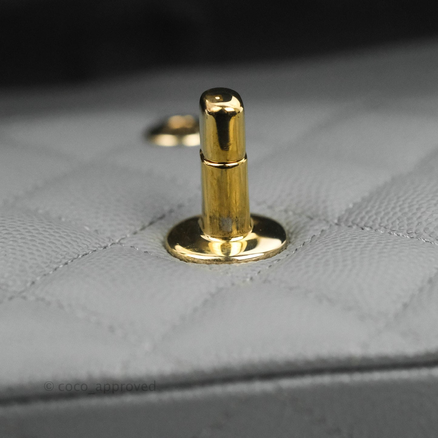 Chanel Classic Medium M/L Flap Dark Grey Caviar Gold Hardware 20C