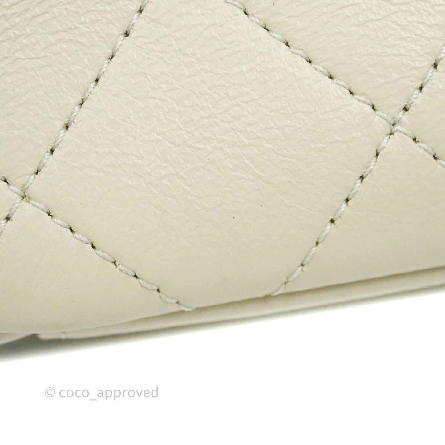 Chanel Flat Quilted Flap Bag Lambskin & Gold-Tone Ivory
