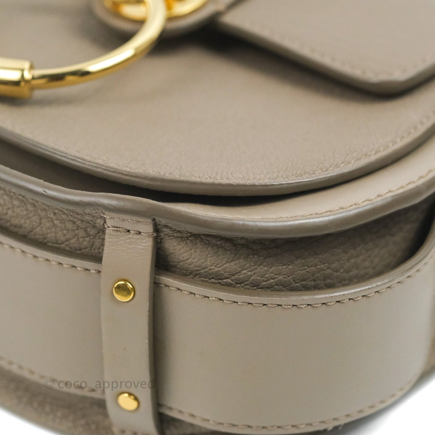 Chloé Small Tess Bag Motty Grey Grained Calfskin