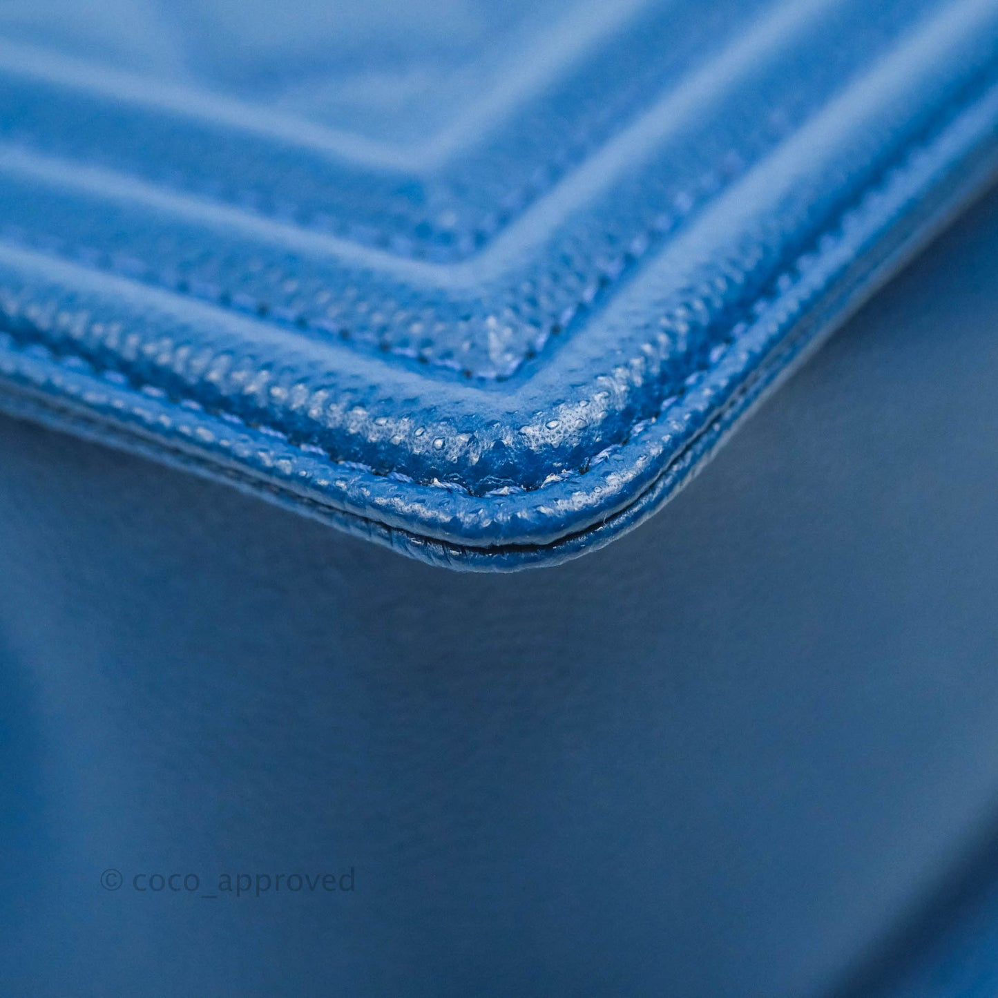 Chanel Quilted Medium Boy Blue Caviar Ruthenium Hardware