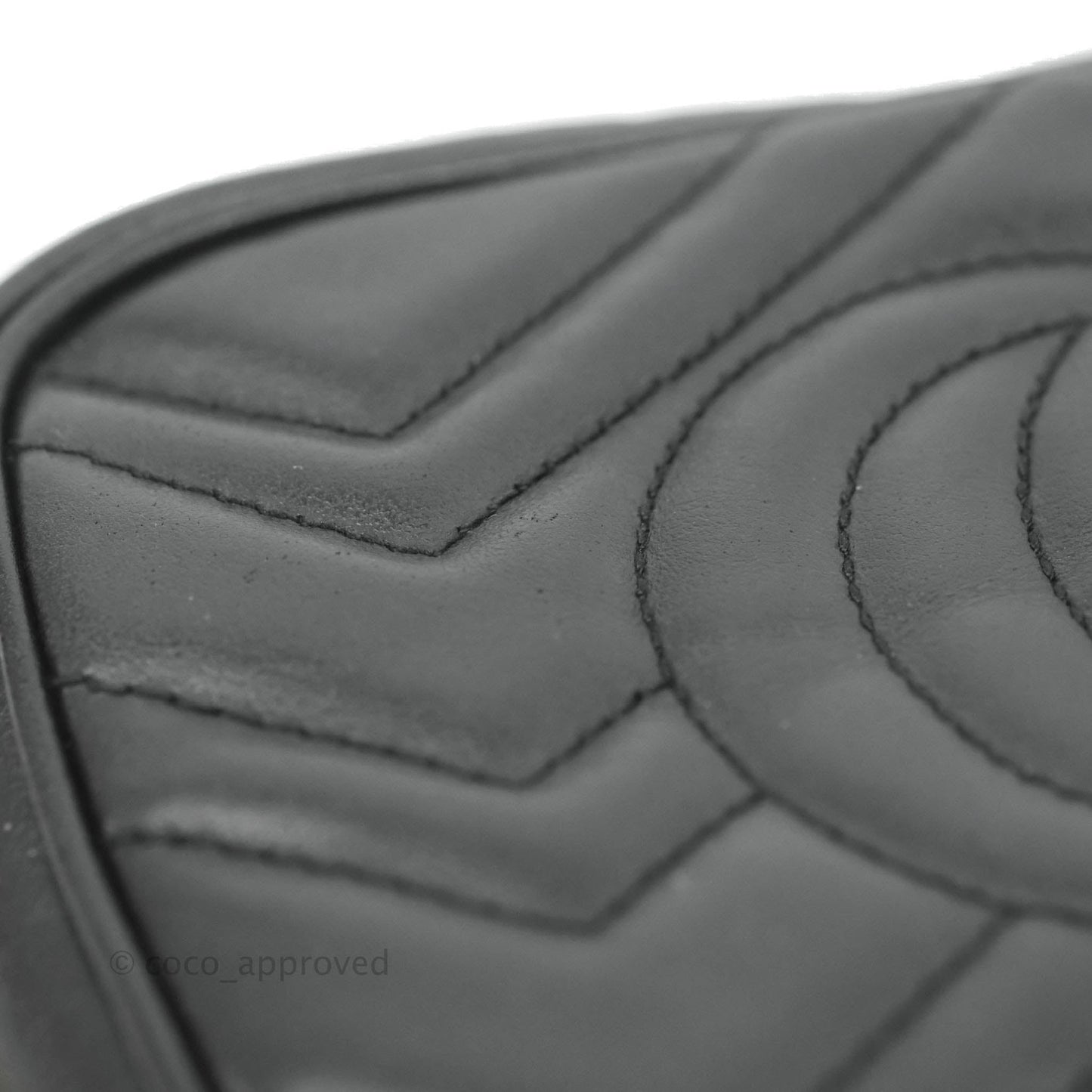 Gucci Mini Matelasse GG Marmont Camera Bag Black Calfskin Gold Hardware