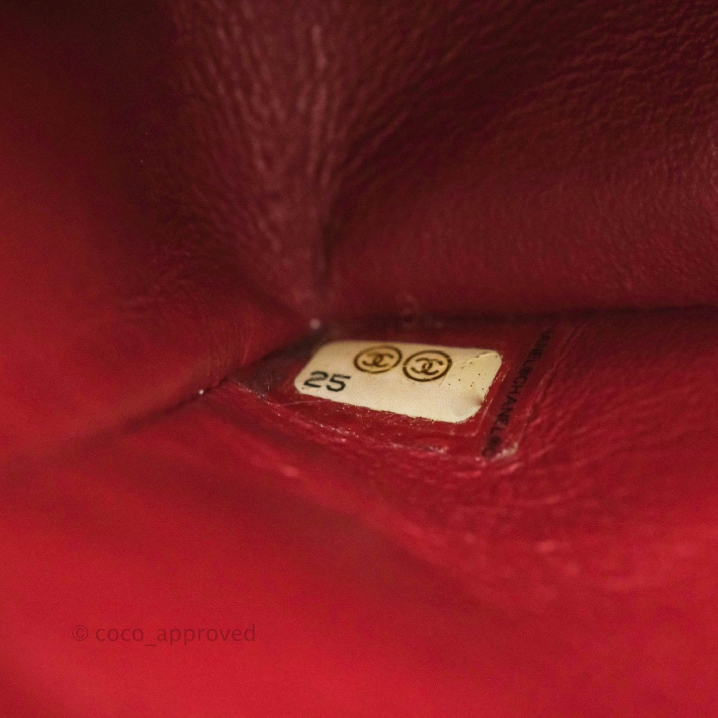 Chanel Small Classic Quilted Flap Iridescent Burgundy Caviar Aged Gold Hardware 18C