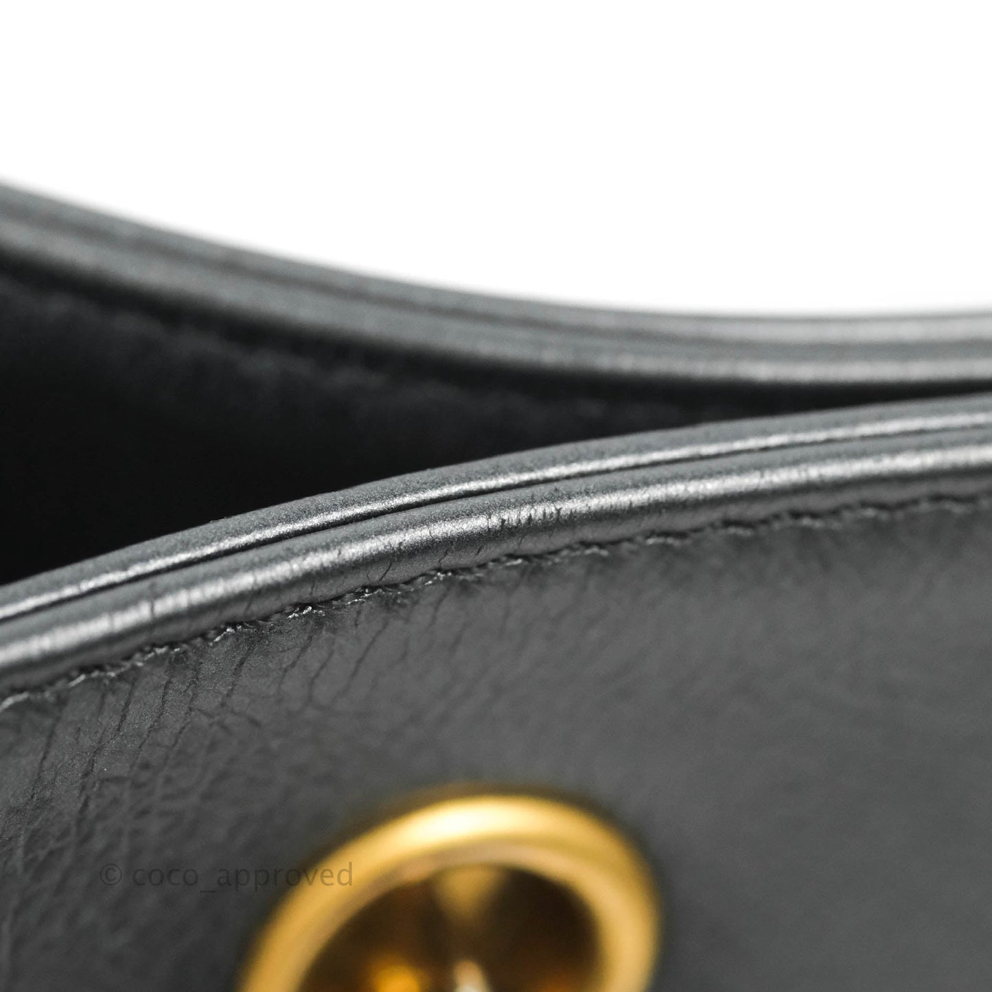 Chanel Quilted Drawstring Shopping Tote Bag Metallic Dark Grey Aged Calfskin Aged Gold Hardware
