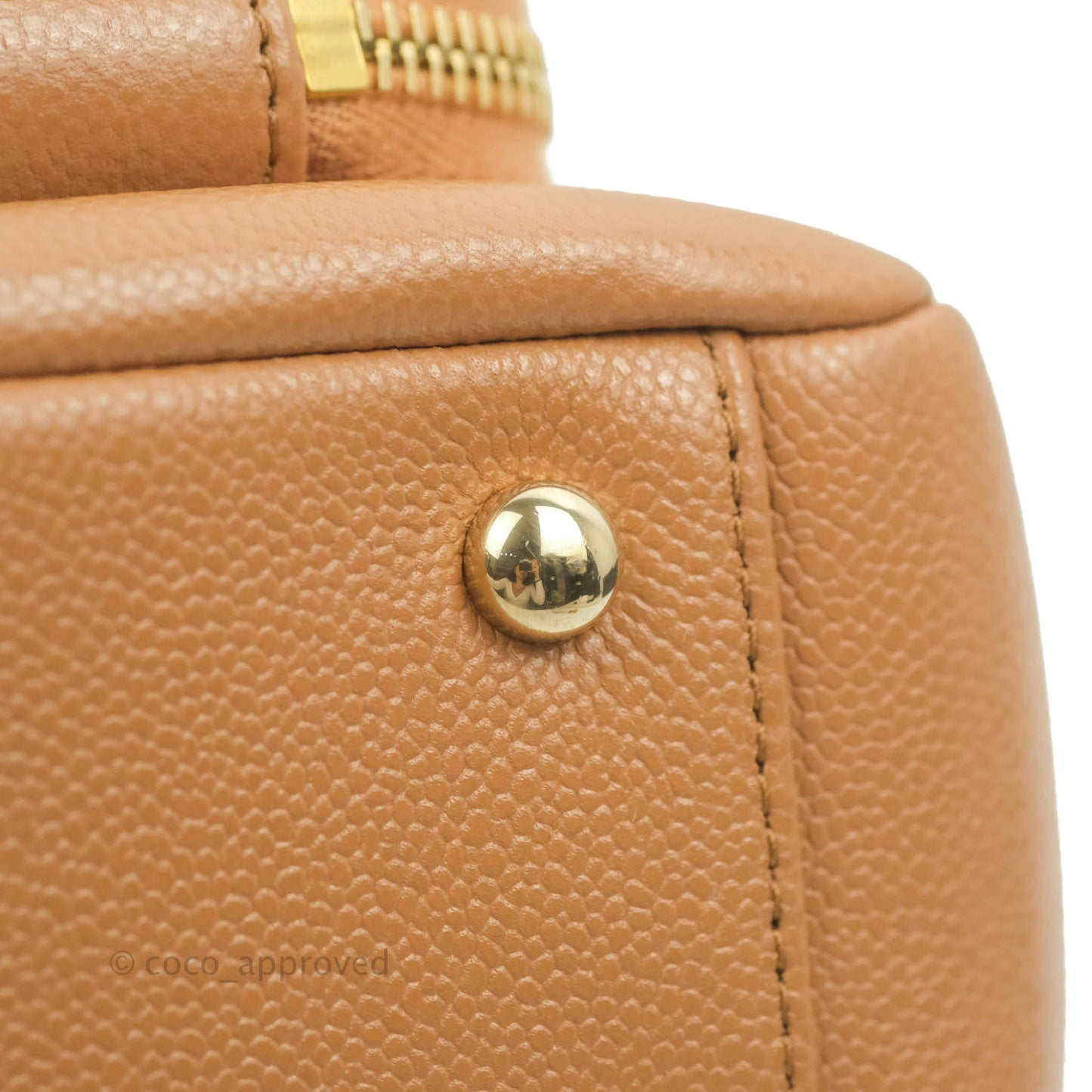 Chanel Quilted Medium Business Affinity Flap Caramel Caviar Gold Hardware 21P